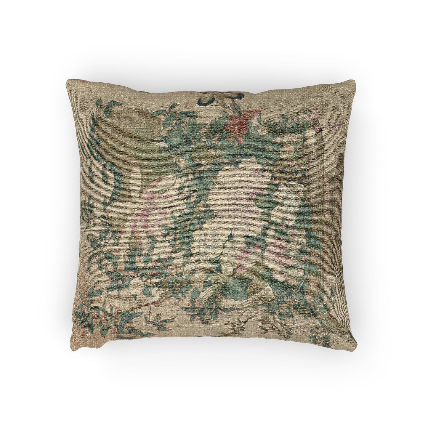 Flowers of the Four Seasons Woven Pillow
