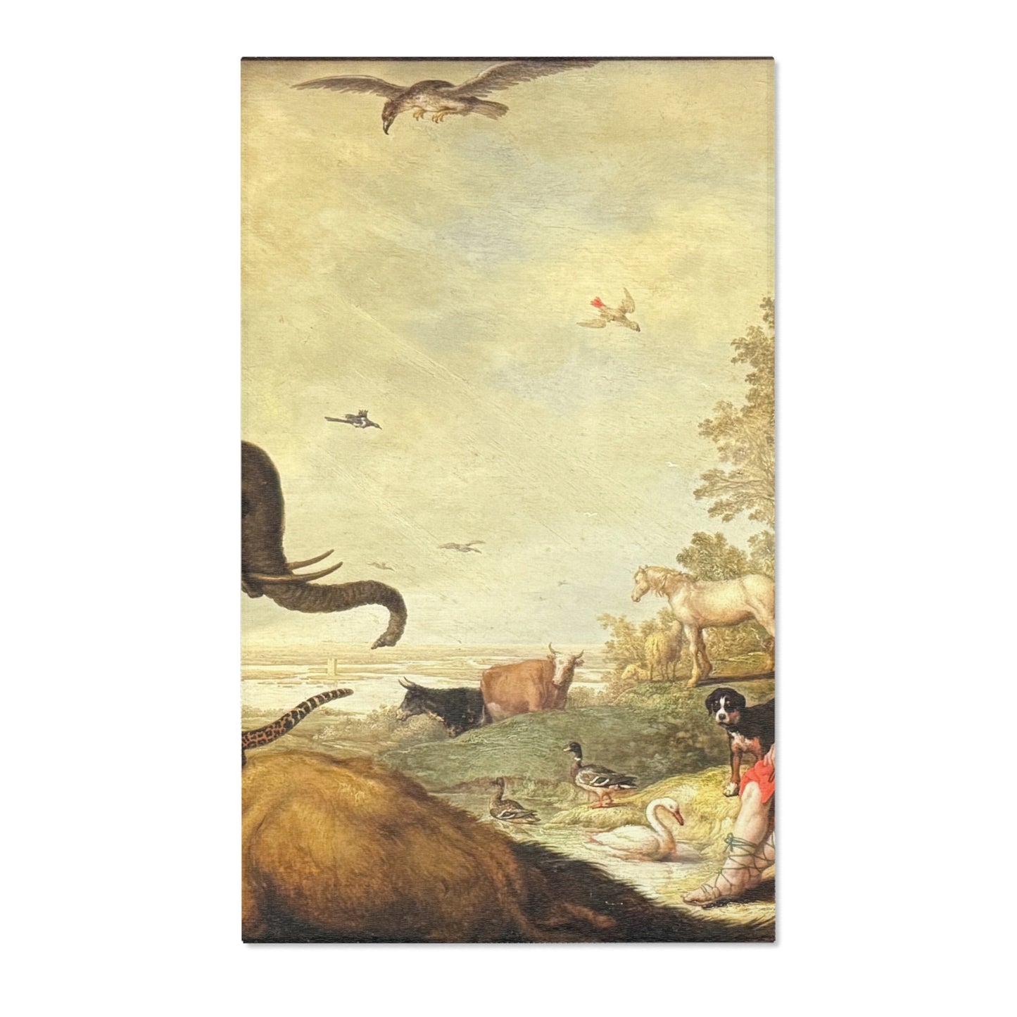 Dessau, Anhaltische Gemäldegalerie, Aelbert Jacobsz. Cuyp, Orpheus und die Tiere | Area Rug
