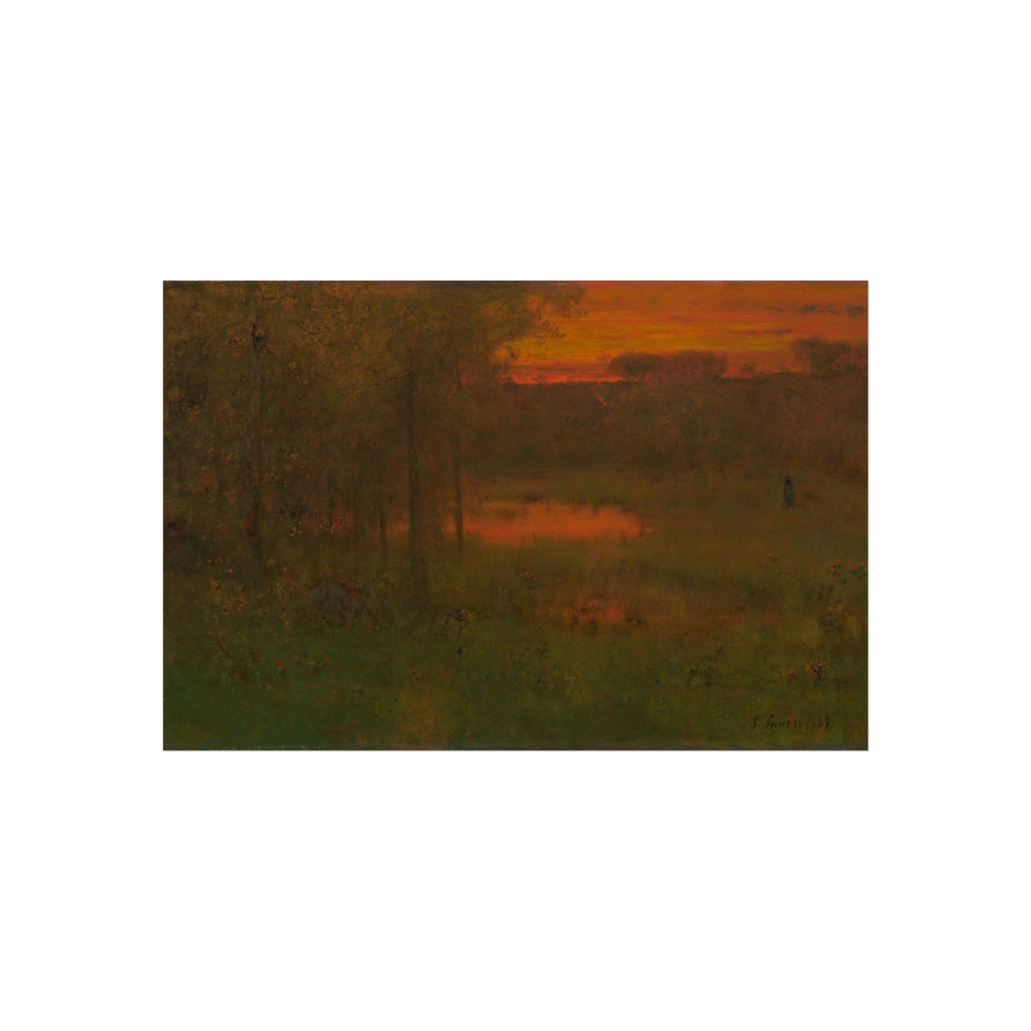 George Inness - Landscape, Sunset | Fine Art Poster
