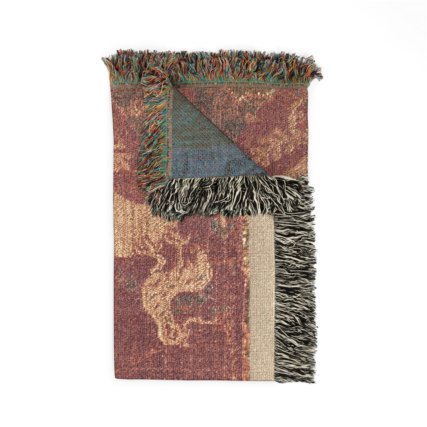 Palmettes and Birds from a Tunic or Curtain Woven Throw Blanket