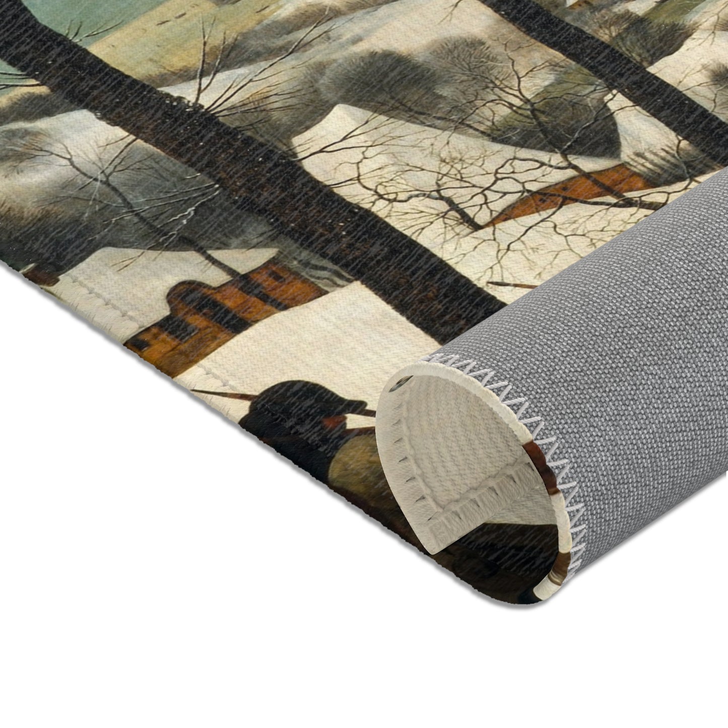 Pieter Bruegel the Elder - Hunters in the Snow (Winter) - Google Art Project | Area Rug