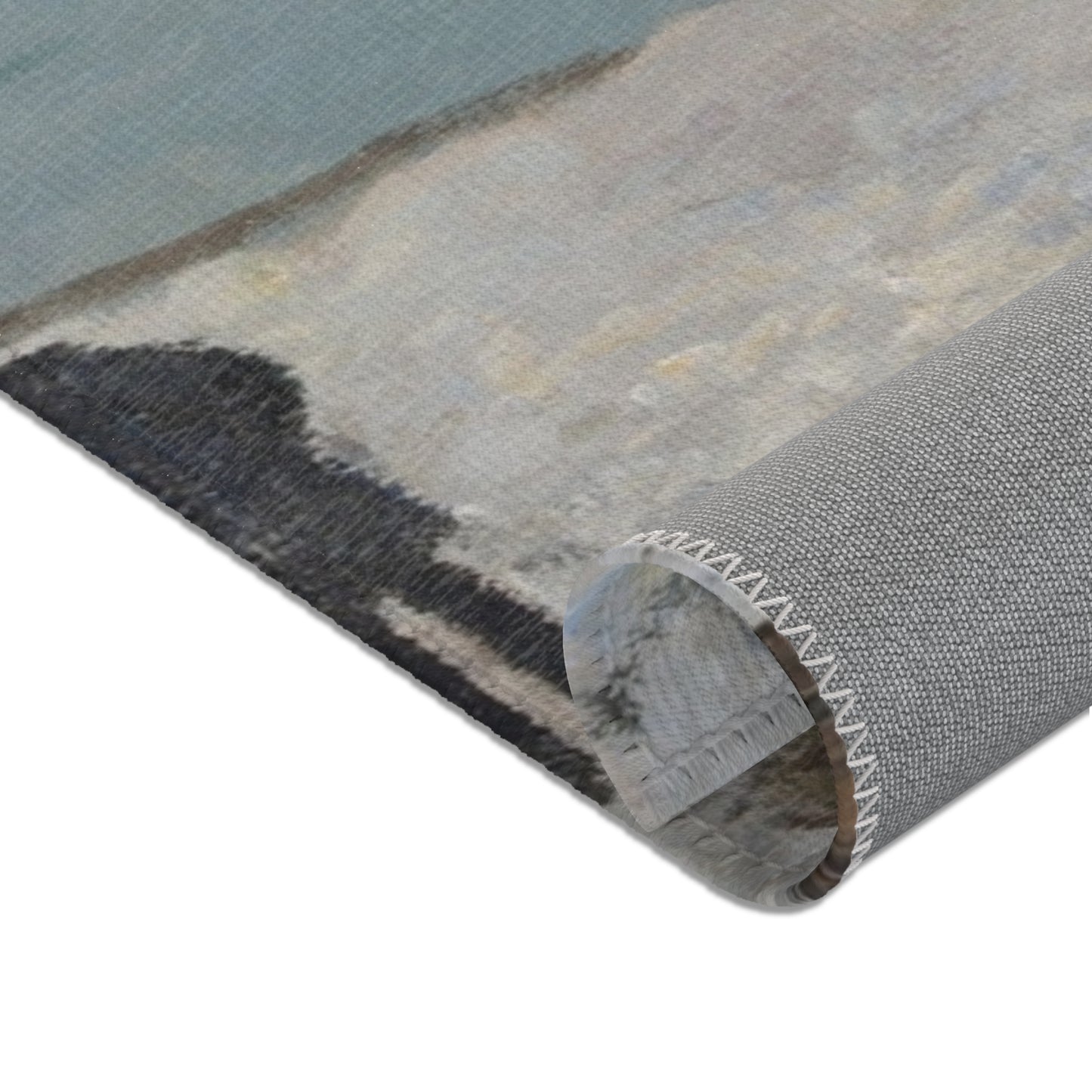 Claude Monet - The Beach at Sainte-Adresse | Area Rug