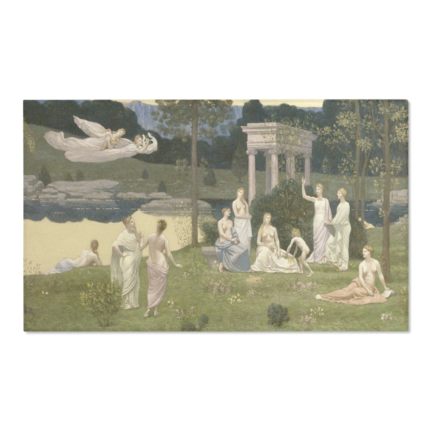 Pierre Puvis de Chavannes - The Sacred Grove, Beloved of the Arts and the Muses | Area Rug