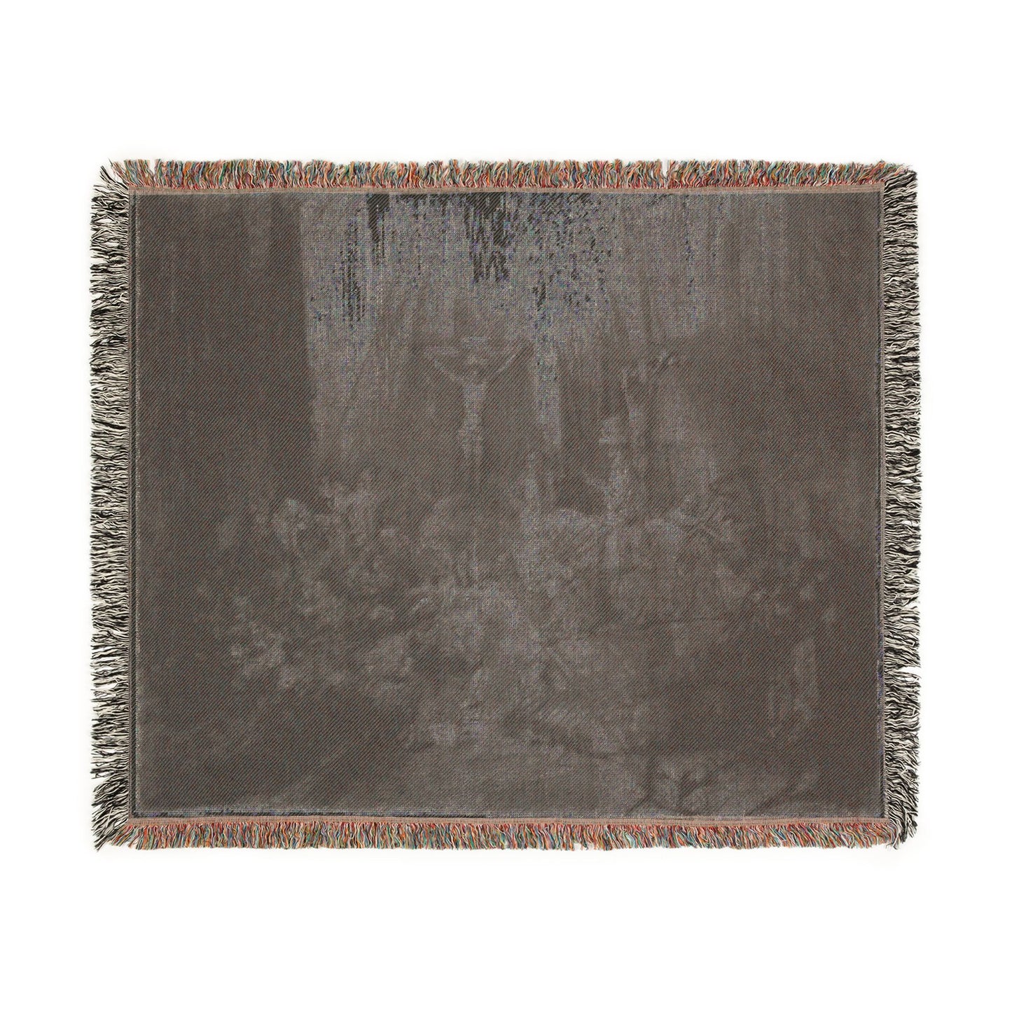 Rembrandt van Rijn - Christ Crucified between the Two Thieves The Three Crosses | Woven Tapestry Blanket