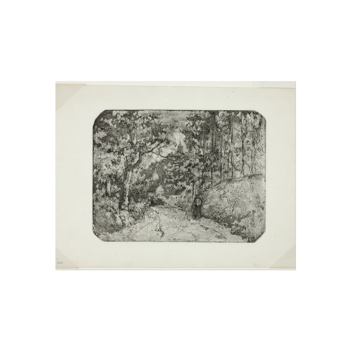 Camille Pissarro - Wooded Lane at Pontoise | Fine Art Poster