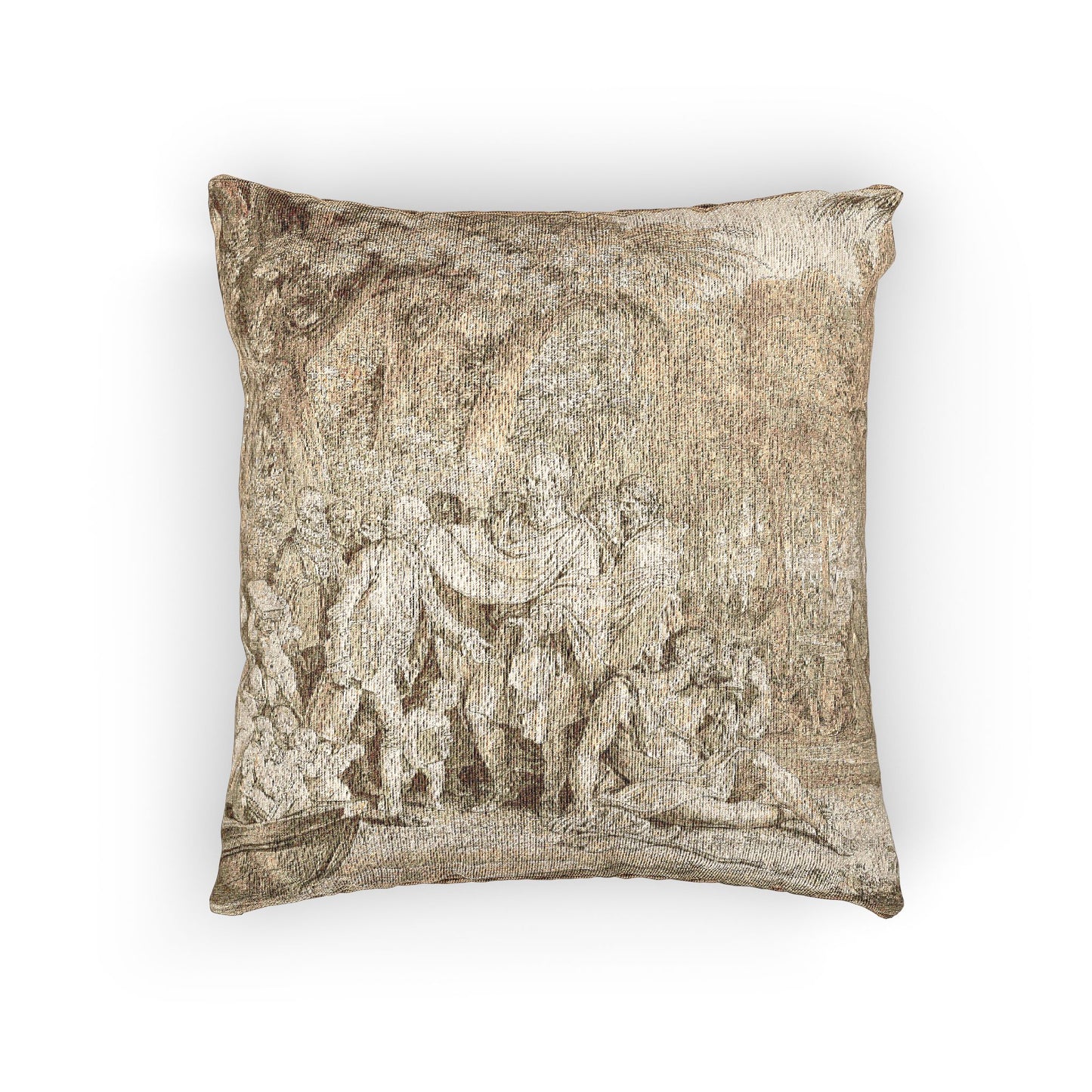 Jean Michel Moreau - The Arrival of Jean-Jacques Rousseau to the Champs-Élysées | Woven Pillow