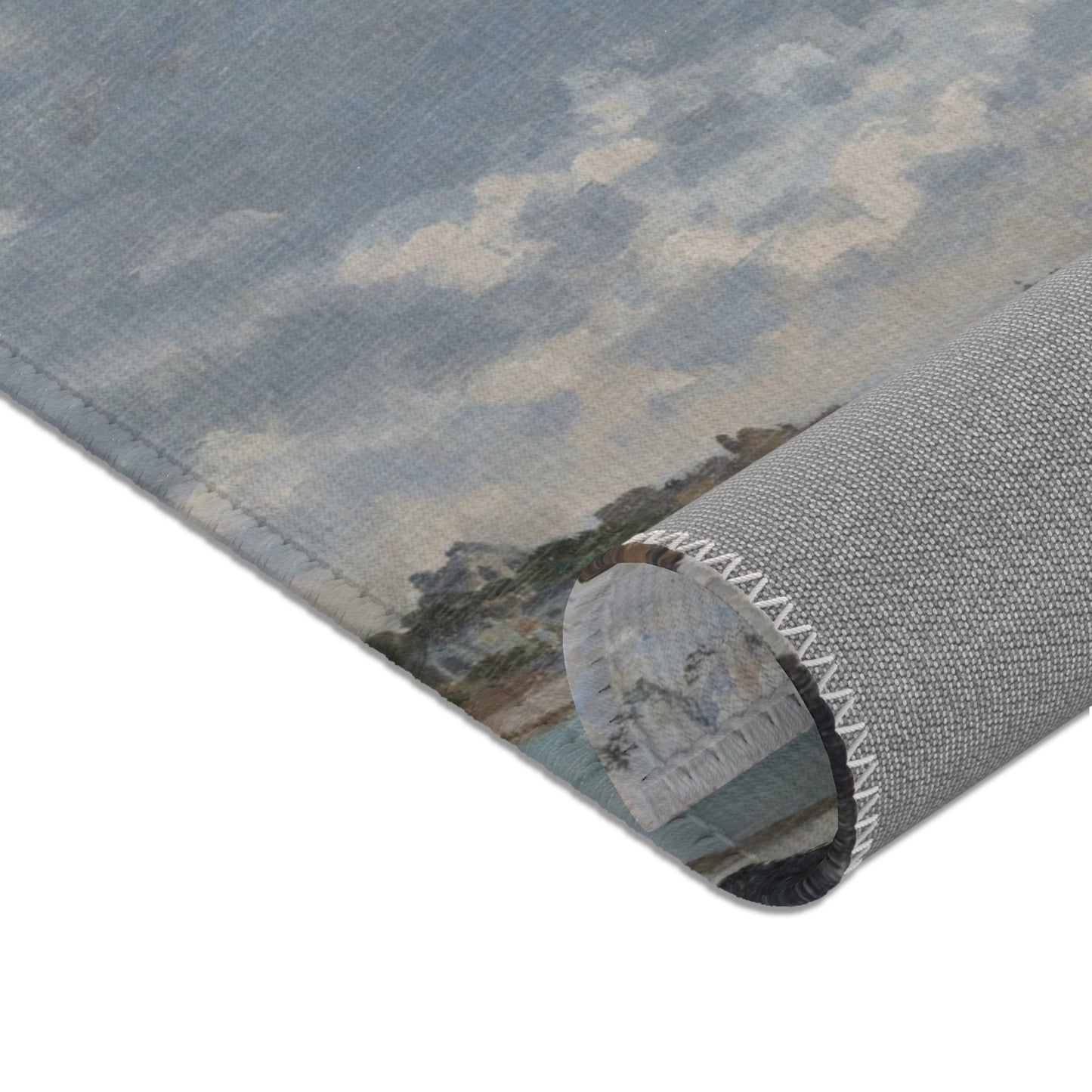 Claude Monet - The Beach at Sainte-Adresse | Area Rug
