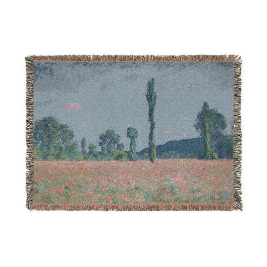Poppy Field (Giverny) — Monet Tapestry Blanket