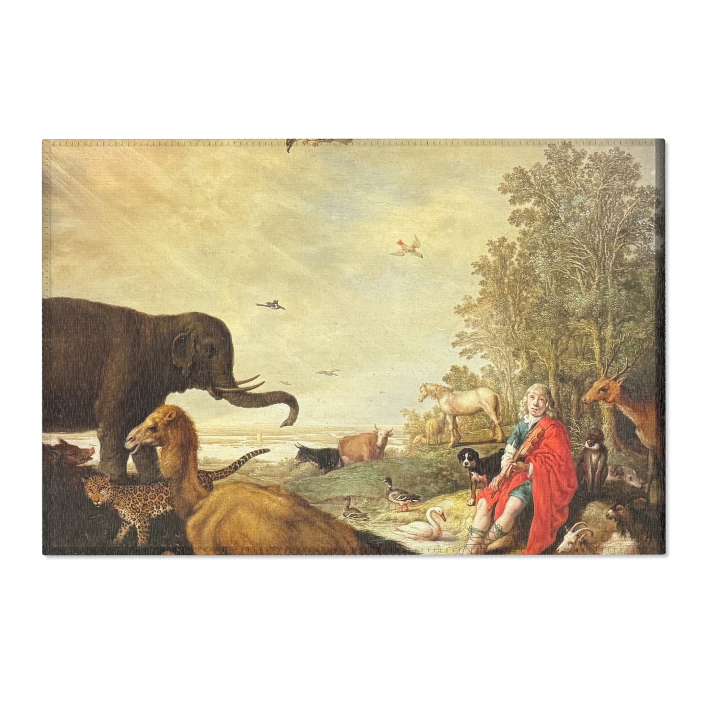 Dessau, Anhaltische Gemäldegalerie, Aelbert Jacobsz. Cuyp, Orpheus und die Tiere | Area Rug