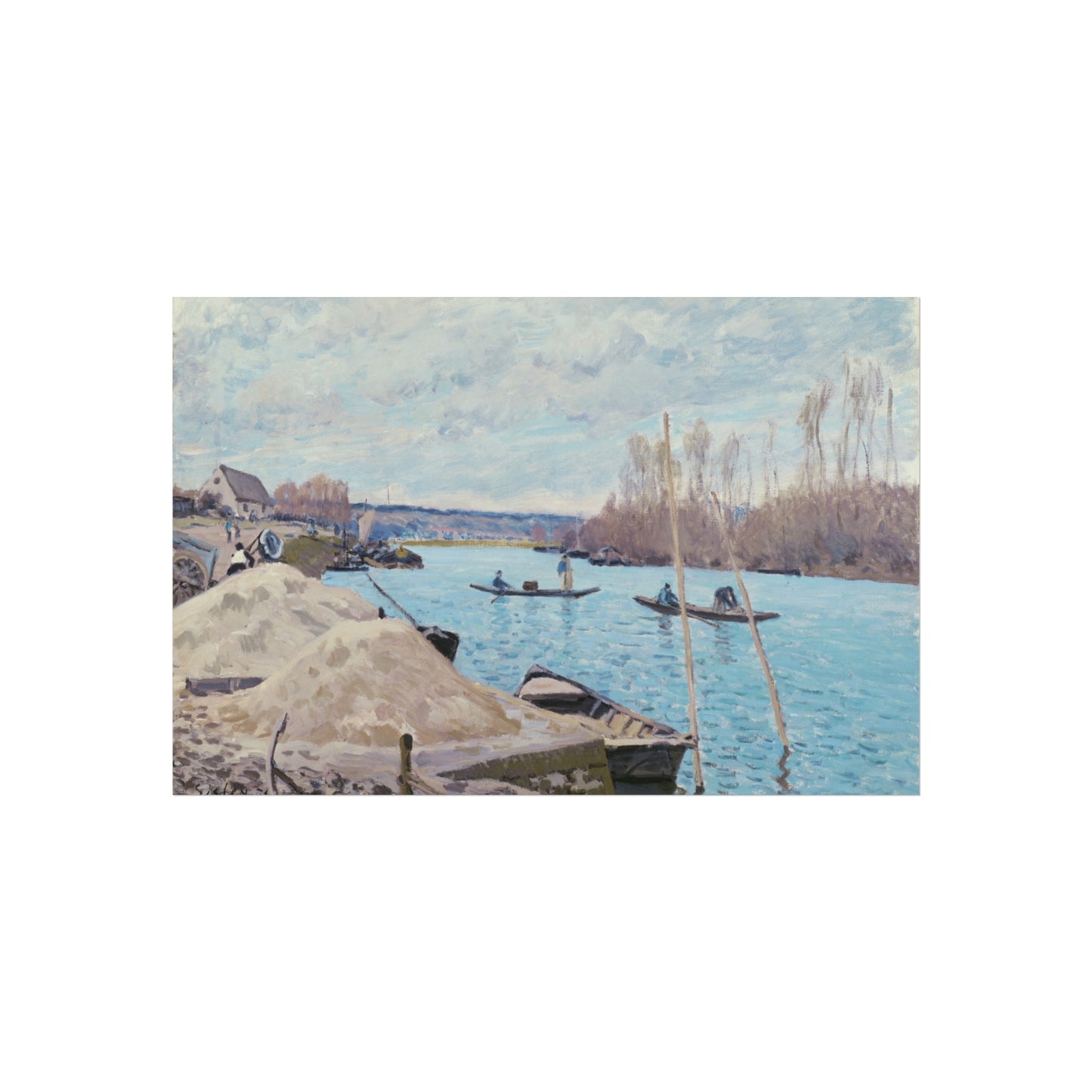 Alfred Sisley - The Seine at Port-Marly, Piles of Sand | Fine Art Poster