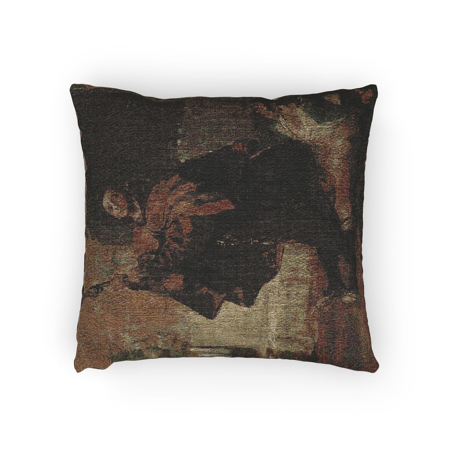 Francisco José de Goya y Lucientes - Friar Pedro Clubs El Maragato with the Butt of the Gun | Woven Pillow