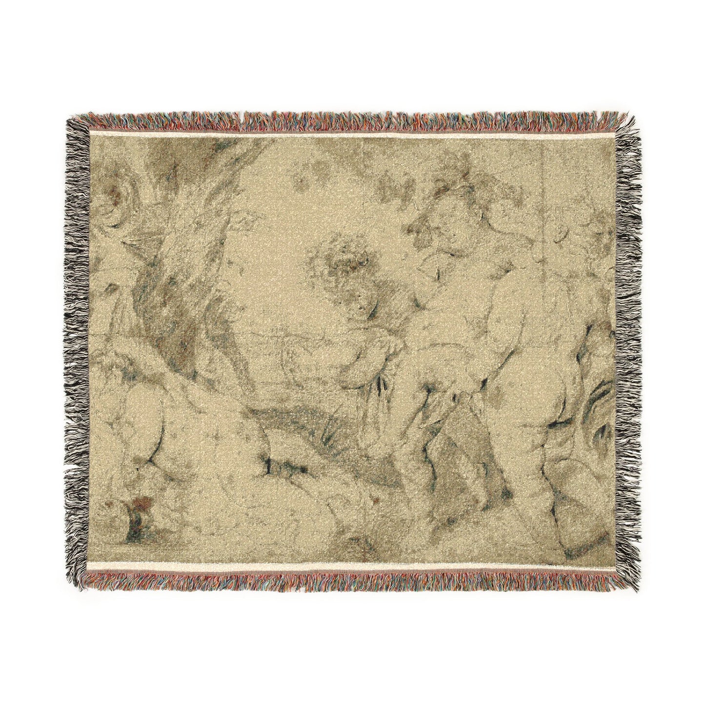 Anthony van Dyck - Young Bacchus and Companions | Woven Tapestry Blanket
