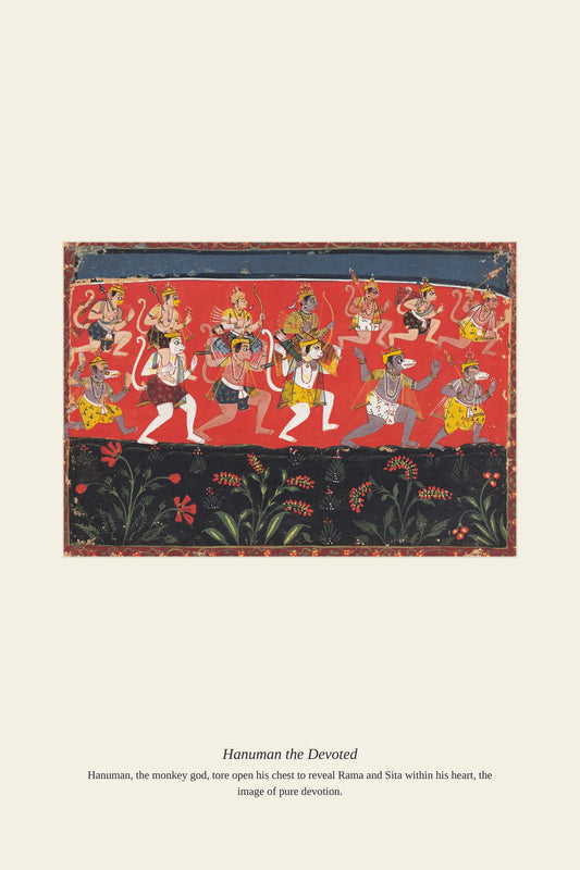 Hanuman the Devoted — antique art print