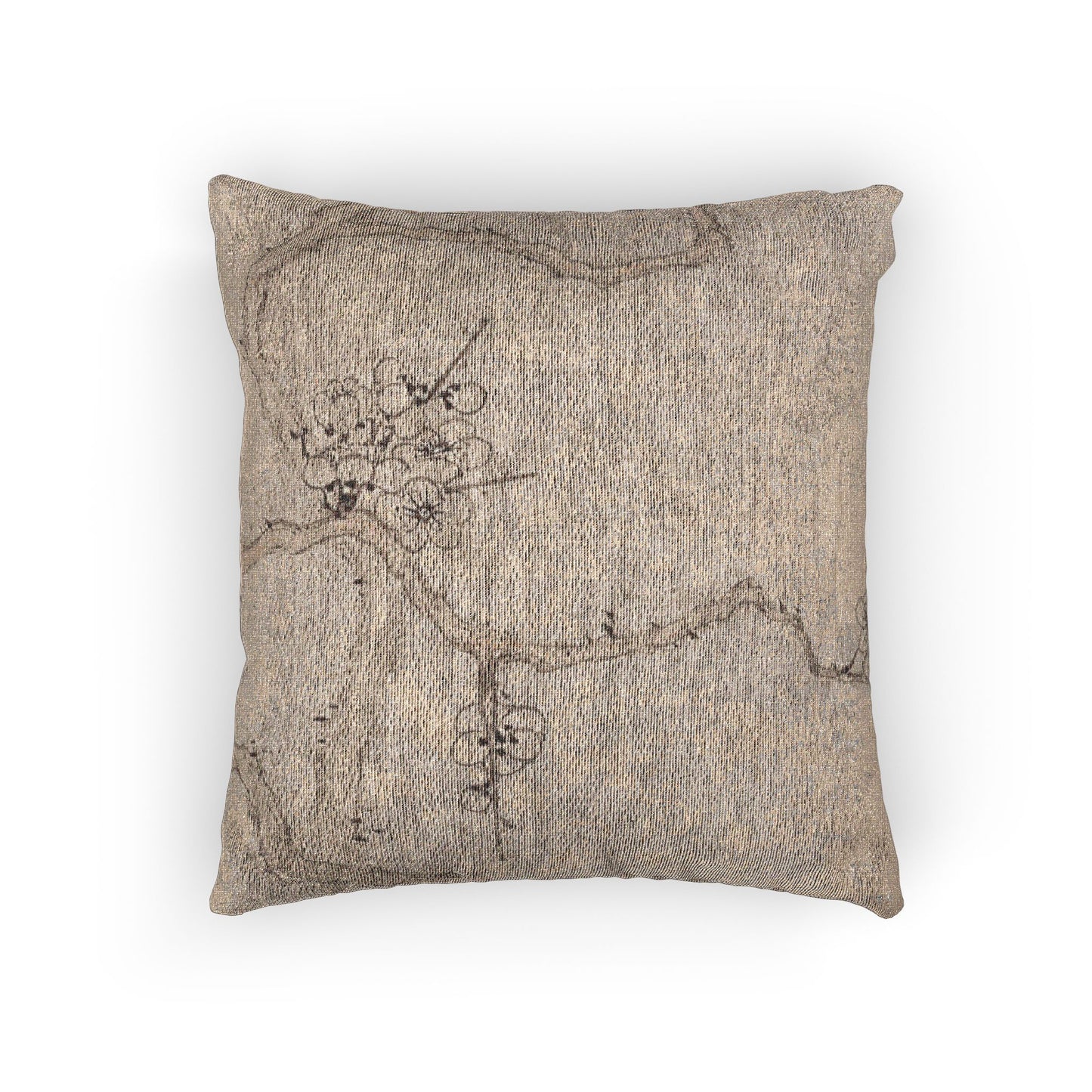 Prunus and Bamboo Woven Pillow