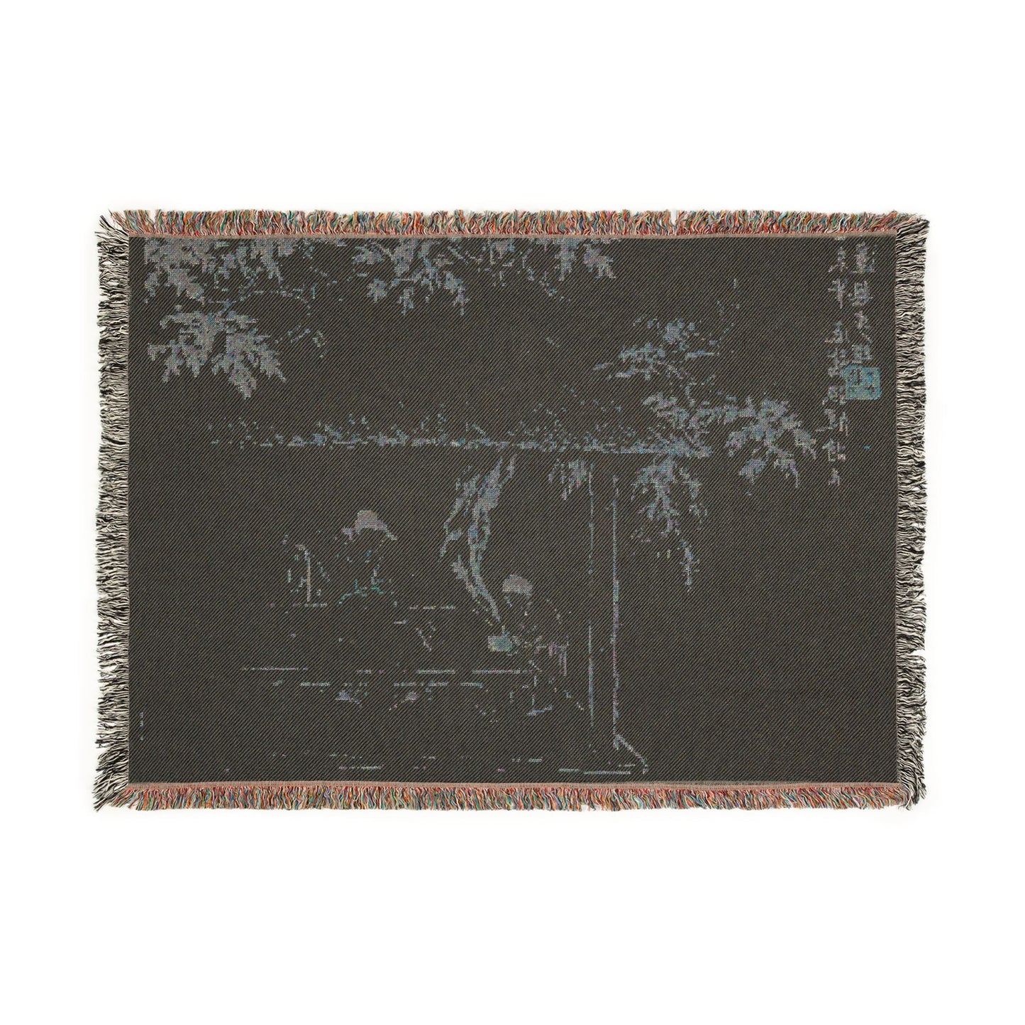 118_a-scholar-at-a-table-with-a-servant | Woven Tapestry Blanket
