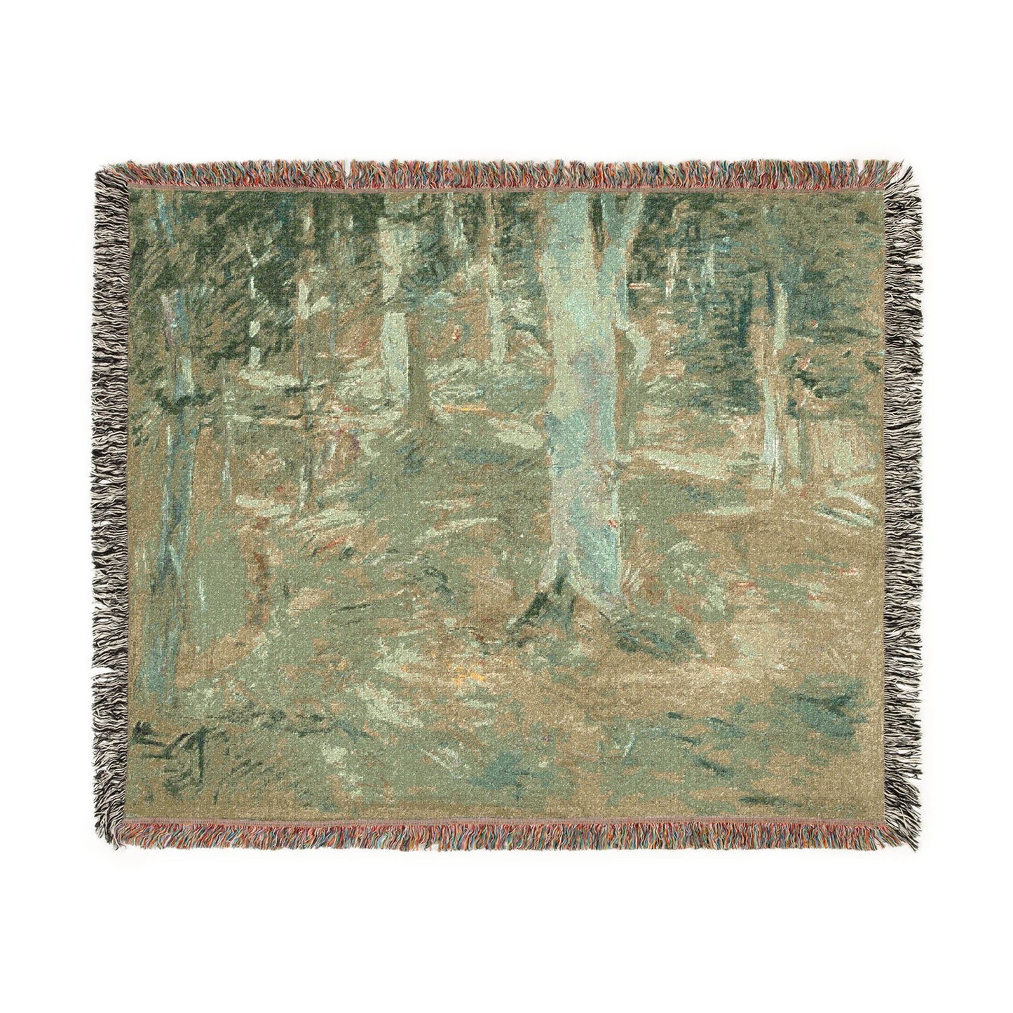 Berthe Morisot - Forêt de Compiègne | Woven Tapestry Blanket