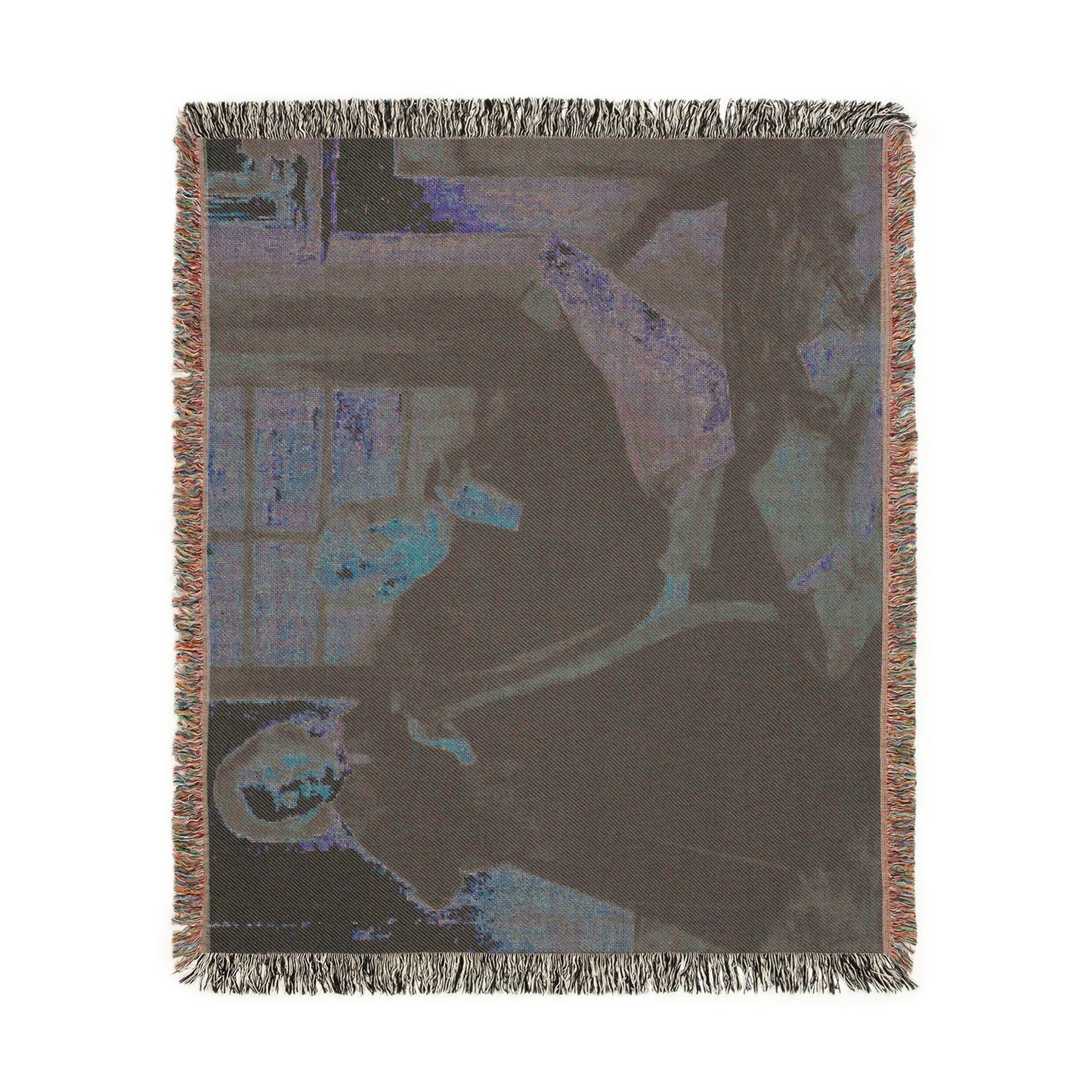 Hilaire Germain Edgar Degas - Henri Degas and His Niece Lucie Degas (The Artist's Uncle and Cousin) | Woven Tapestry Blanket
