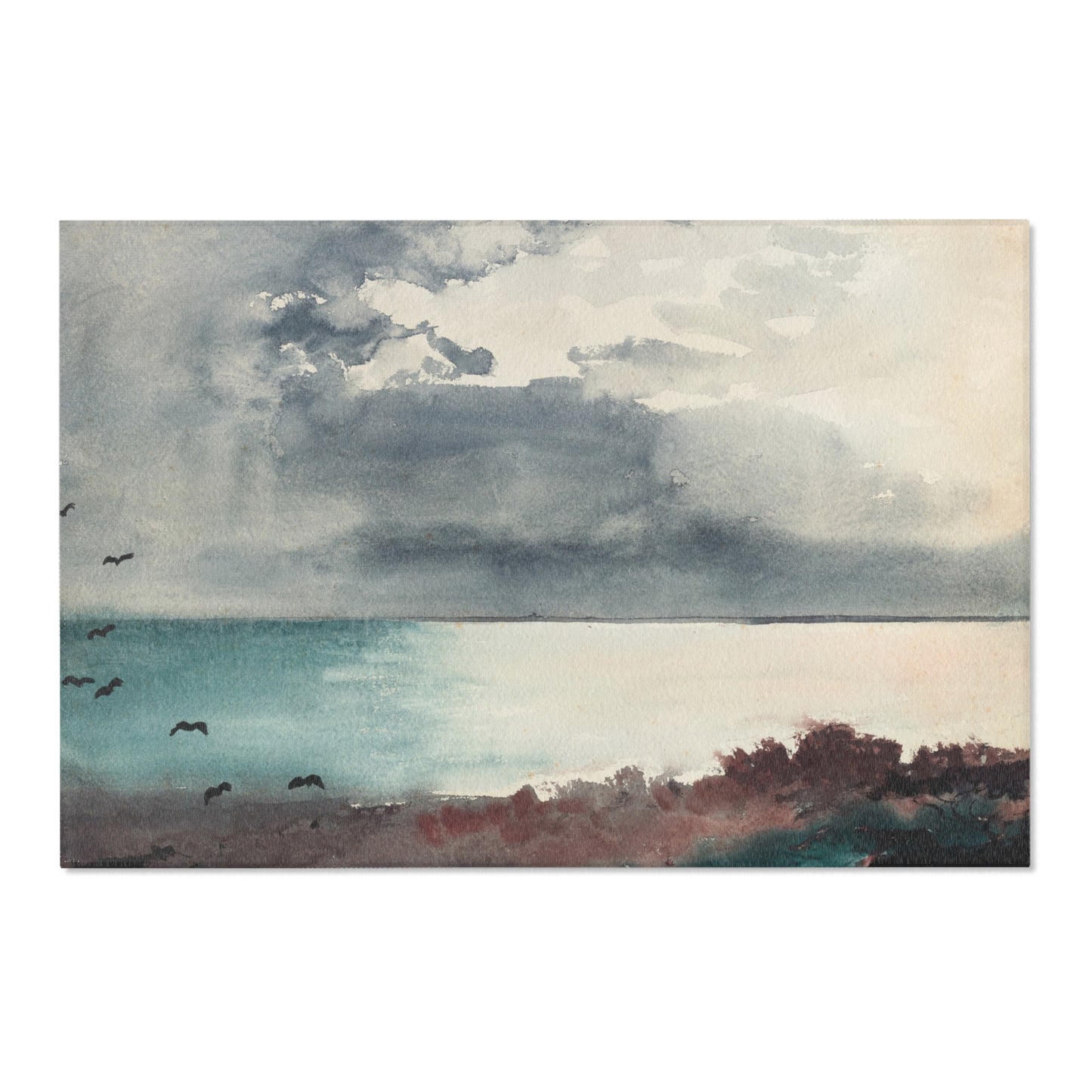 Winslow Homer - Breaking Storm, Coast of Maine | Area Rug