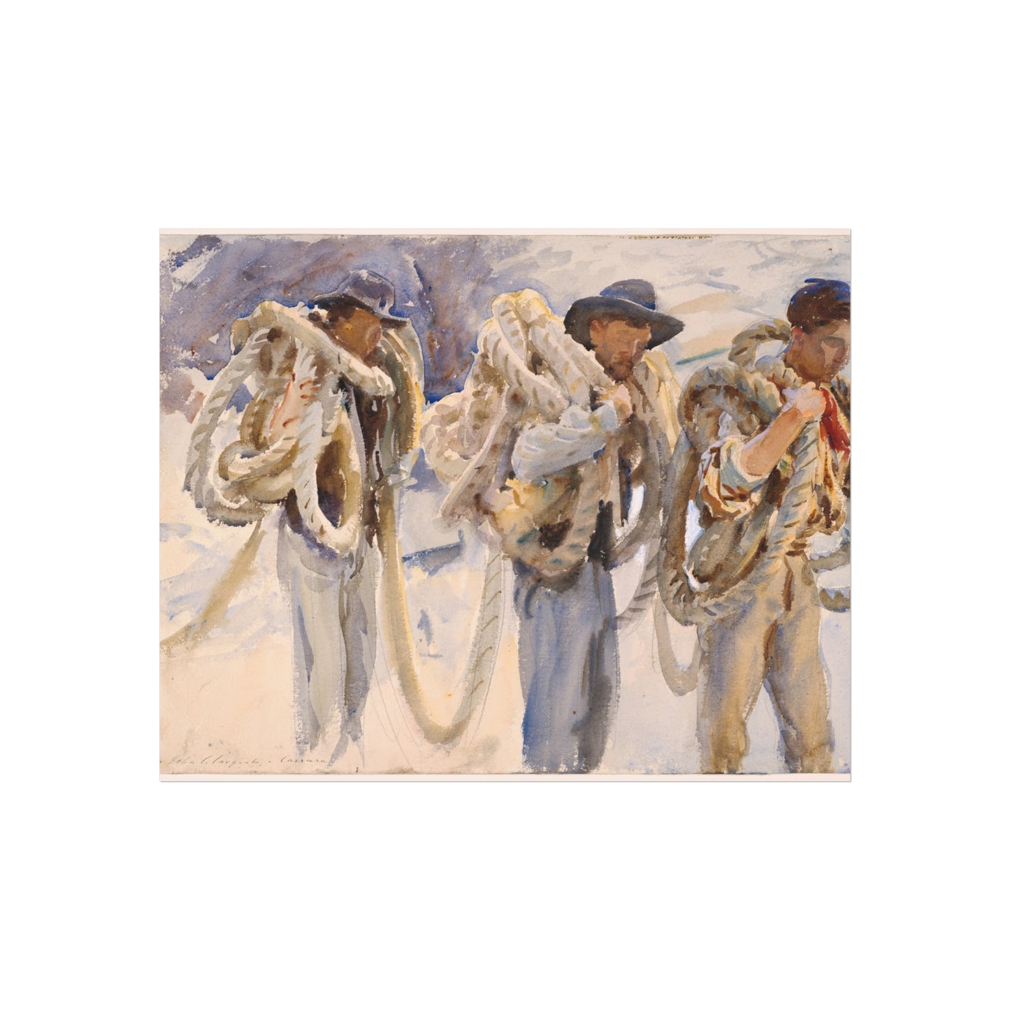 John Singer Sargent - Workmen at Carrara | Fine Art Poster