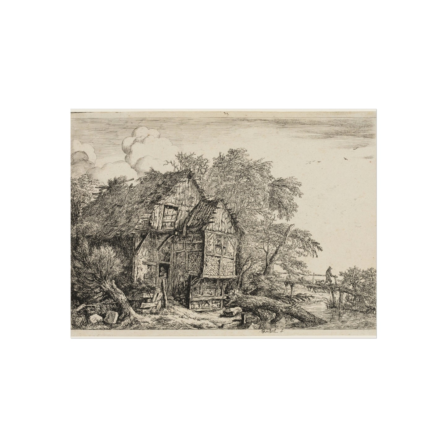 Jacob van Ruisdael - The Little Bridge | Fine Art Poster