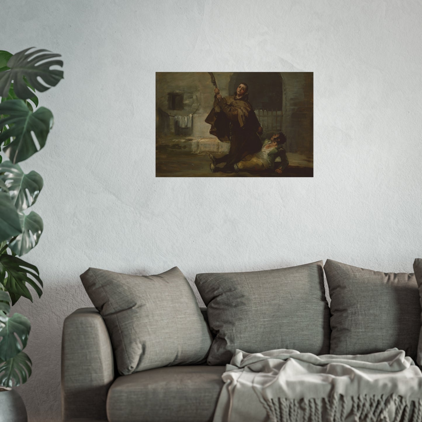 Francisco José de Goya y Lucientes - Friar Pedro Clubs El Maragato with the Butt of the Gun | Fine Art Poster