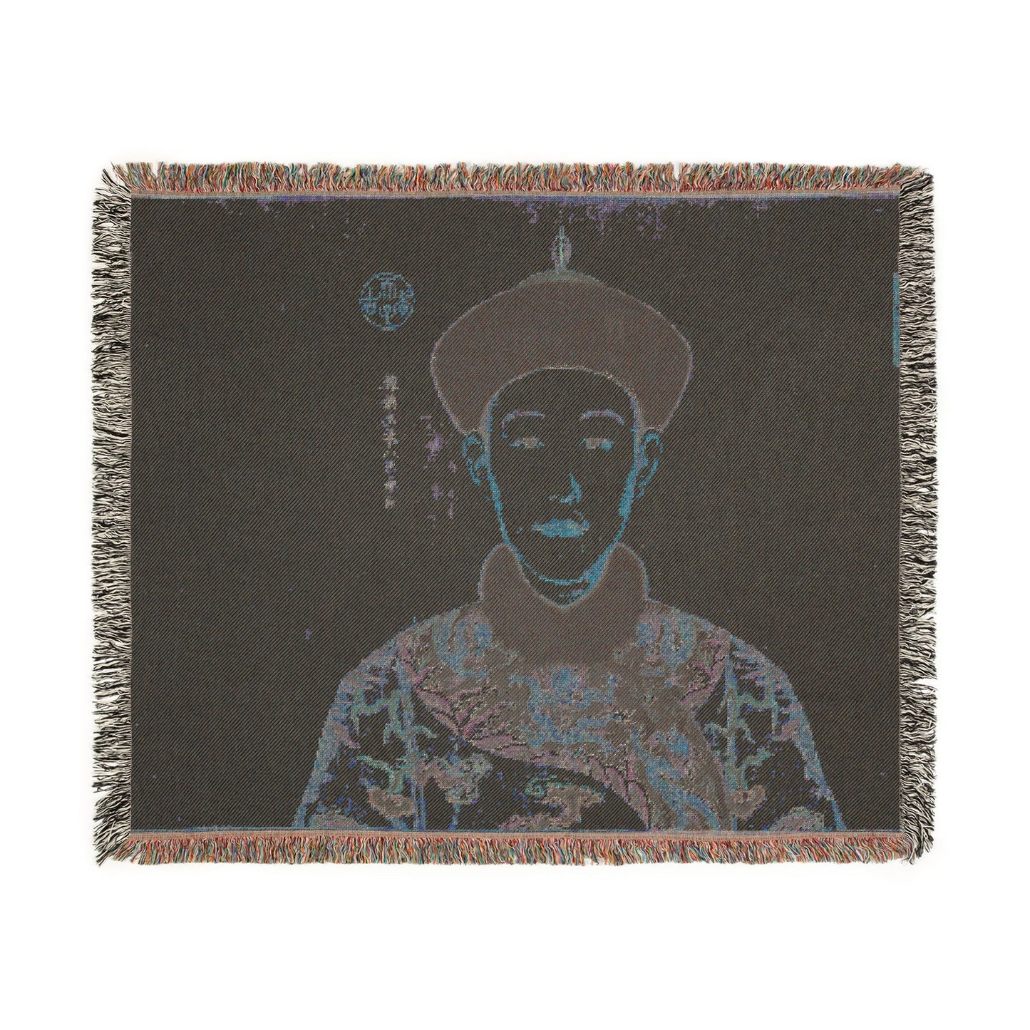 082_portraits-of-the-qianlong-emperor-and-his-tw | Woven Tapestry Blanket