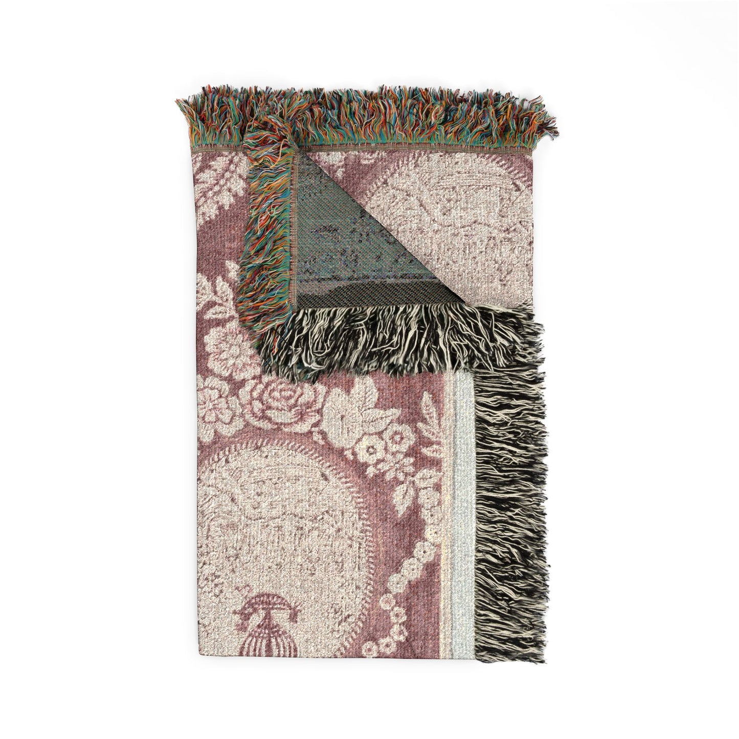 Fragment of Woodblock Printed Cotton Woven Throw Blanket
