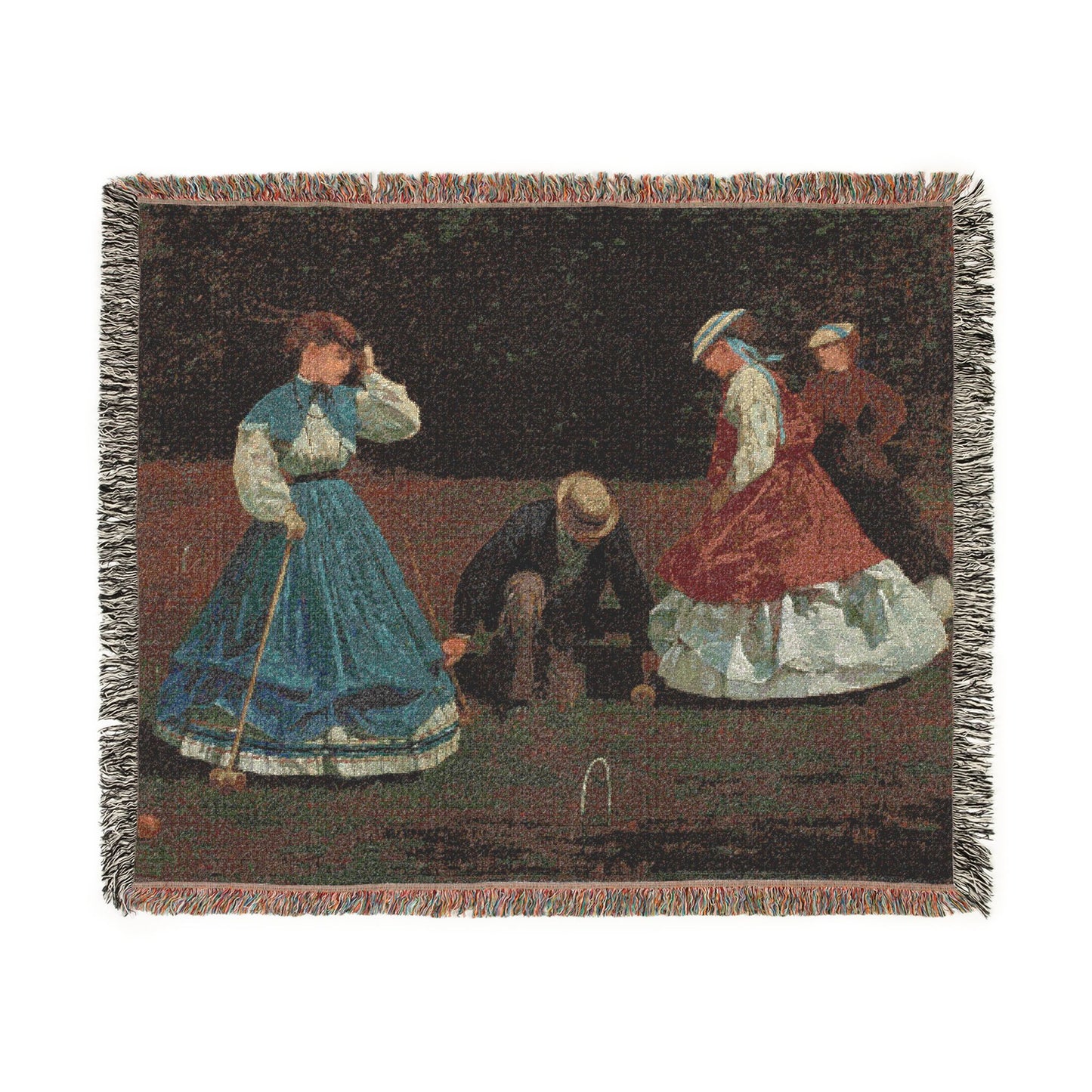Winslow Homer - Croquet Scene | Woven Tapestry Blanket