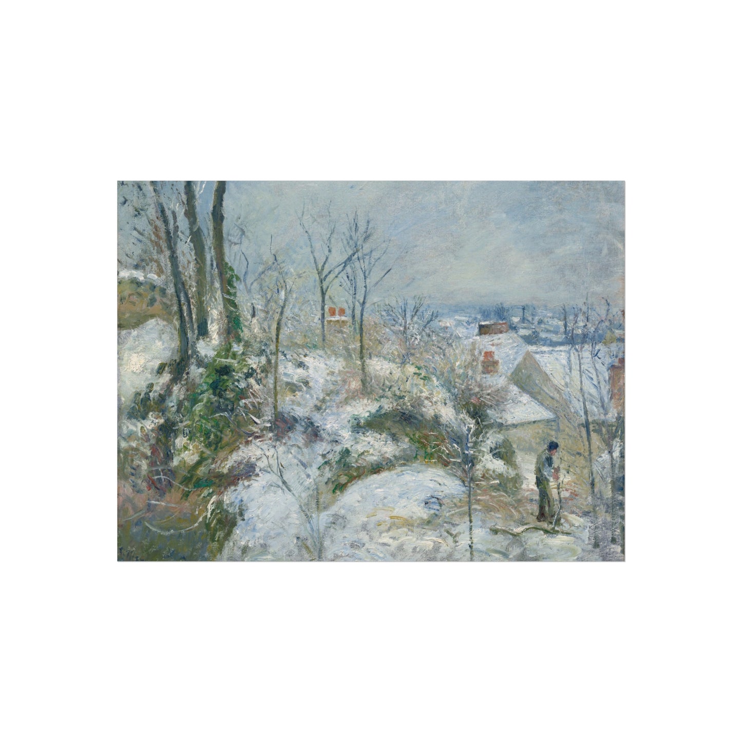 Camille Pissarro - Rabbit Warren at Pontoise, Snow | Fine Art Poster