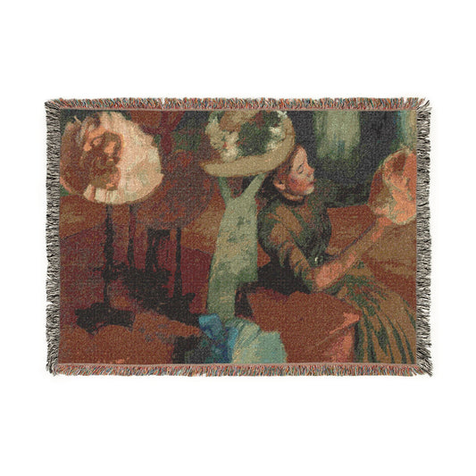 The Millinery Shop — Degas Tapestry Blanket