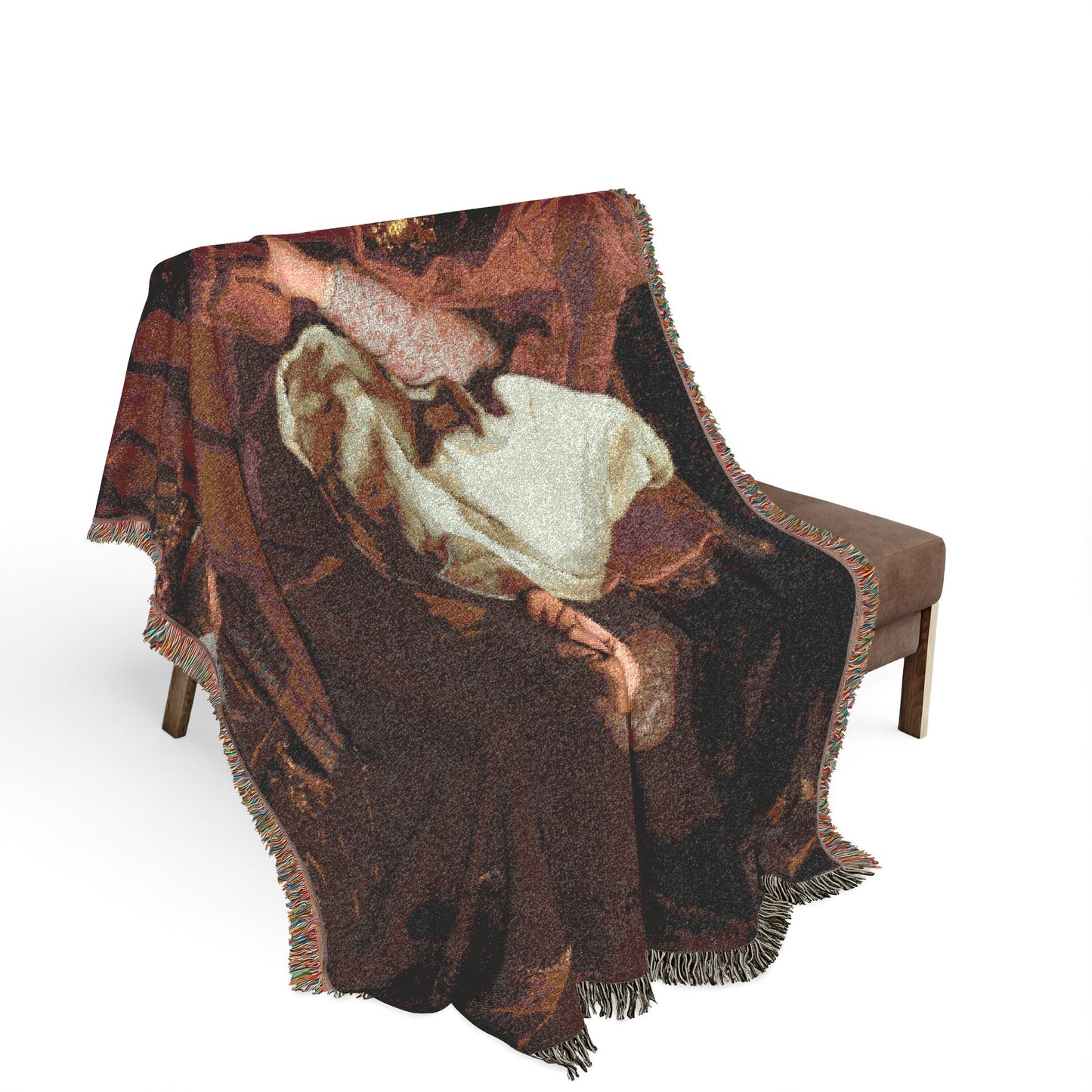 Portrait of Cardinal Guillaume Dubois Woven Throw Blanket