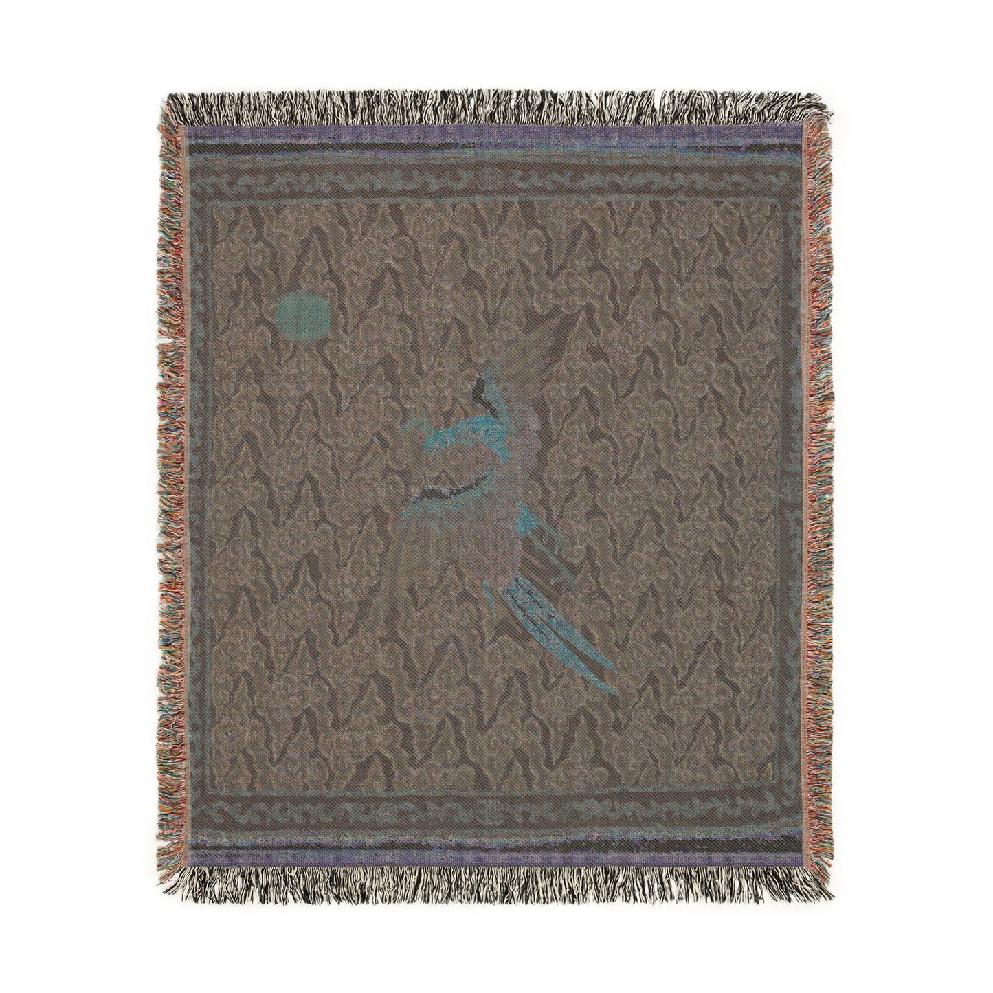 140_rank-badge-with-pheasant | Woven Tapestry Blanket