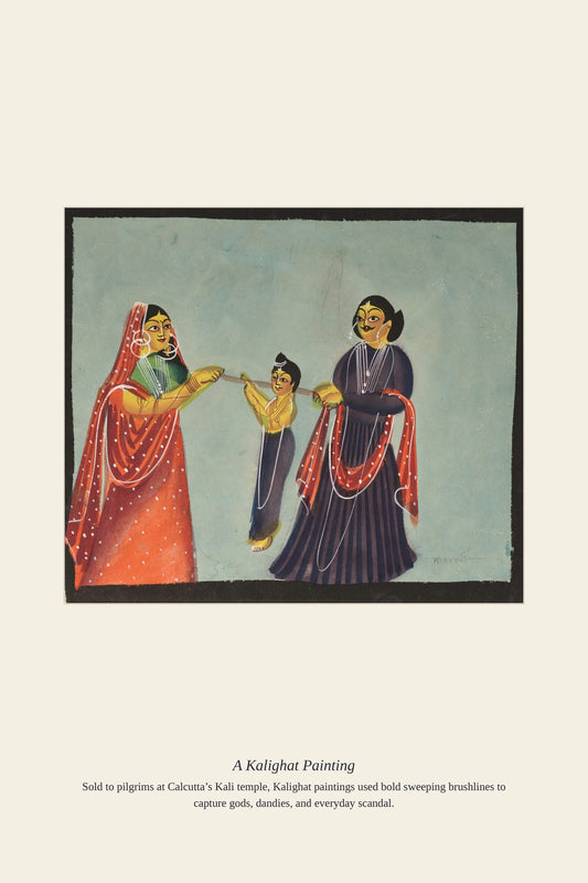 A Kalighat Painting — antique art print
