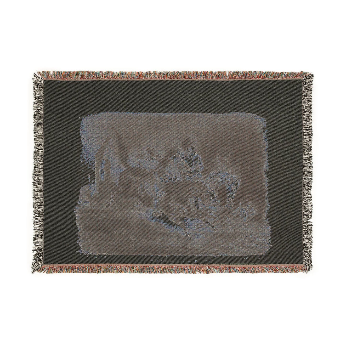 Eugène Delacroix - Faust and Mephistopheles Galloping Through the Night of the Witches' Sabbath | Tapestry Blanket
