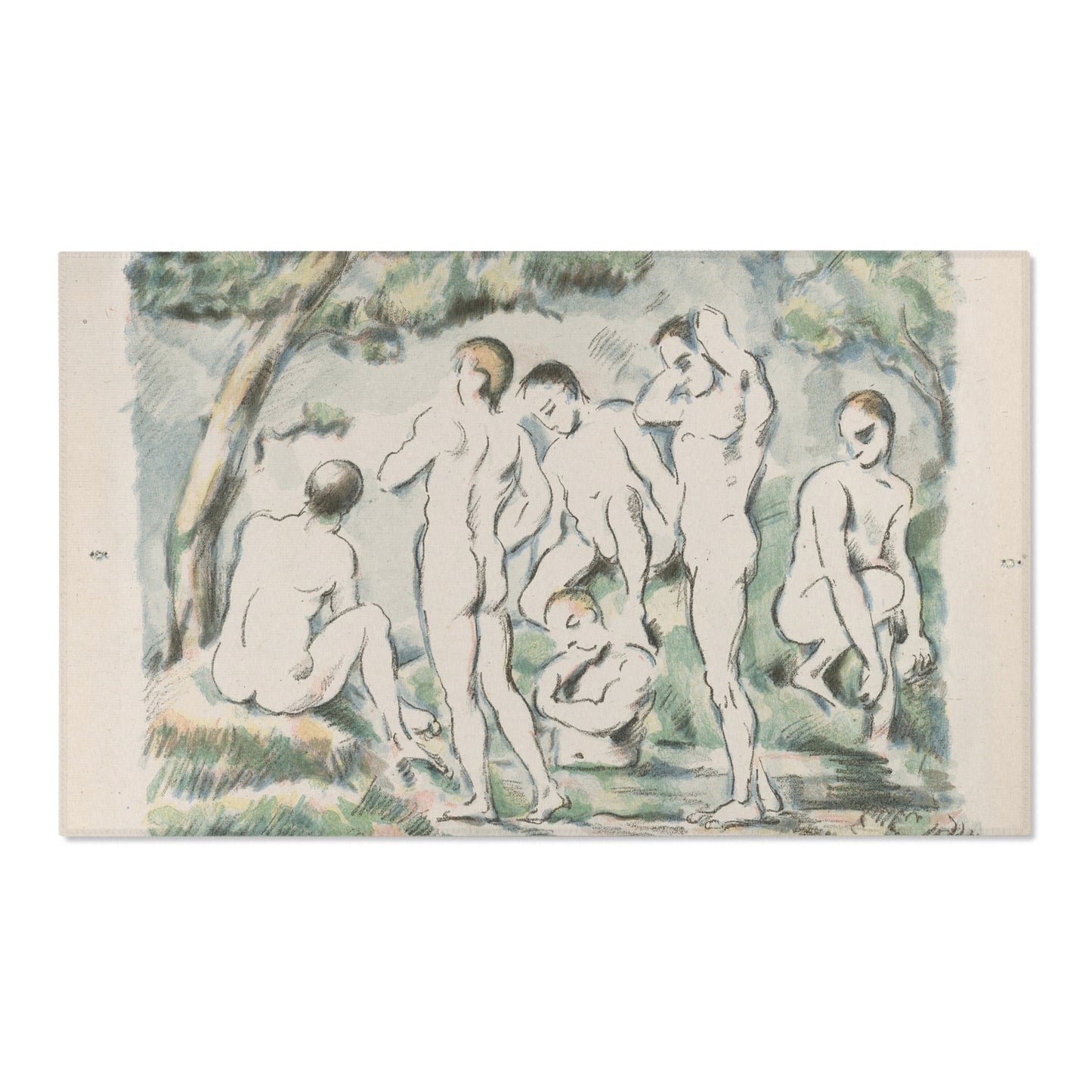 Paul Cezanne - Small Bathers | Area Rug