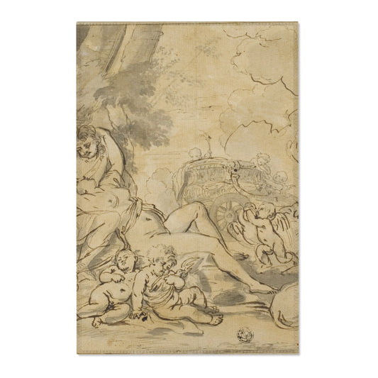 Figures, Chariot and Dog — Poussin Area Rug