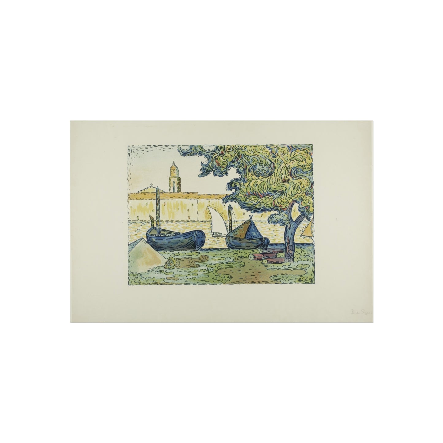 Paul Signac - The Port of St. Tropez II, from the seventh album of L'Estampe originale | Fine Art Poster