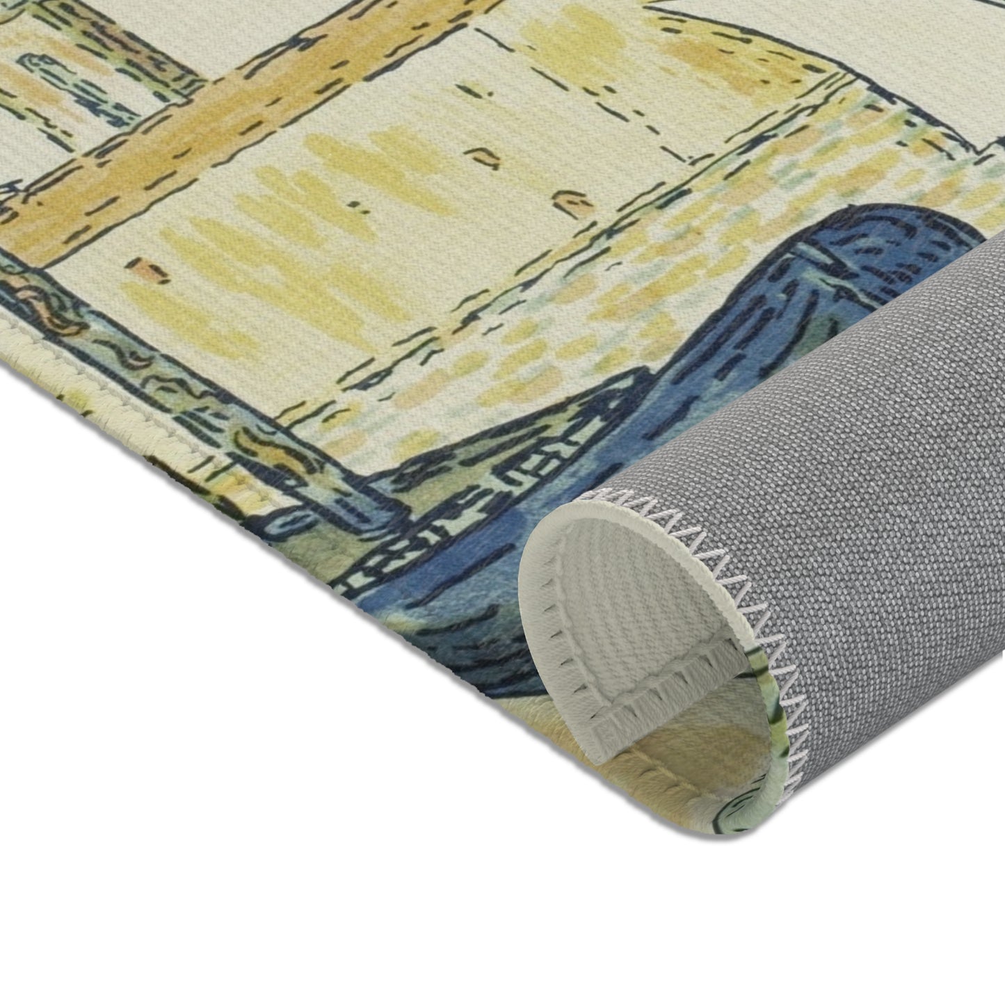 Paul Signac - The Port of St. Tropez II, from the seventh album of L'Estampe originale | Area Rug