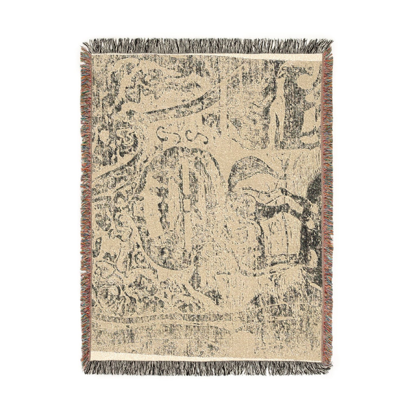 Paul Gauguin - Horse, with Other Animals and Ornaments | Woven Tapestry Blanket
