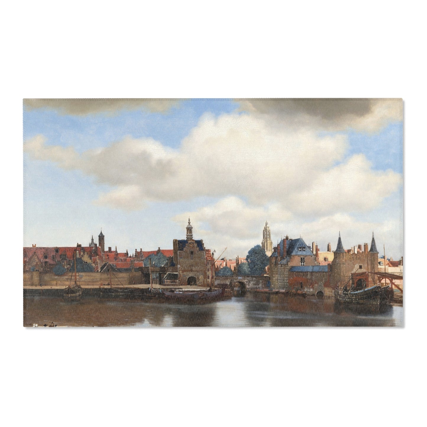 Johannes Vermeer - View of Delft - 92 - Mauritshuis | Area Rug