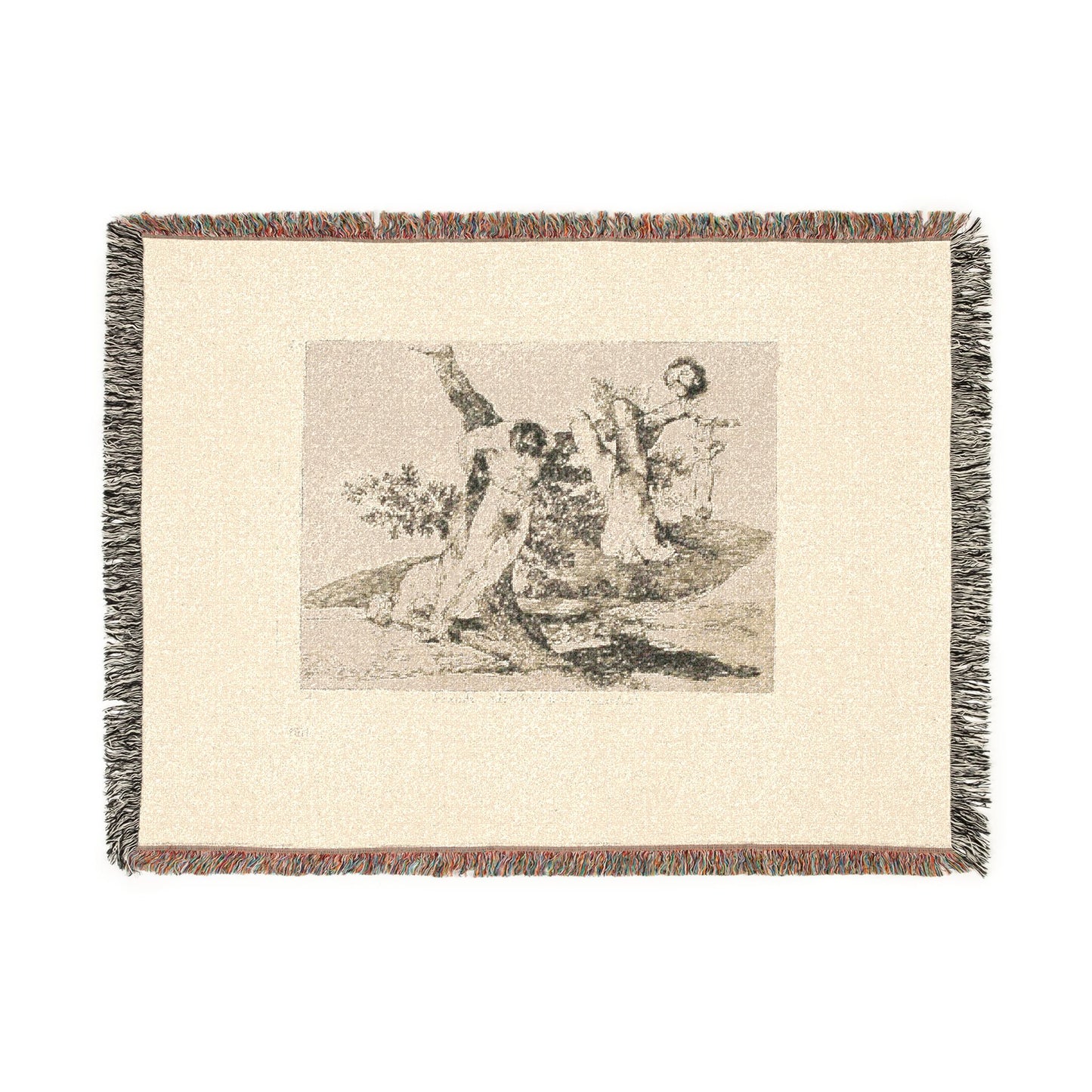 Francisco José de Goya y Lucientes - A Heroic Feat! With Dead Men!, plate 39 from The Disasters of War | Woven Tapestry Blanket