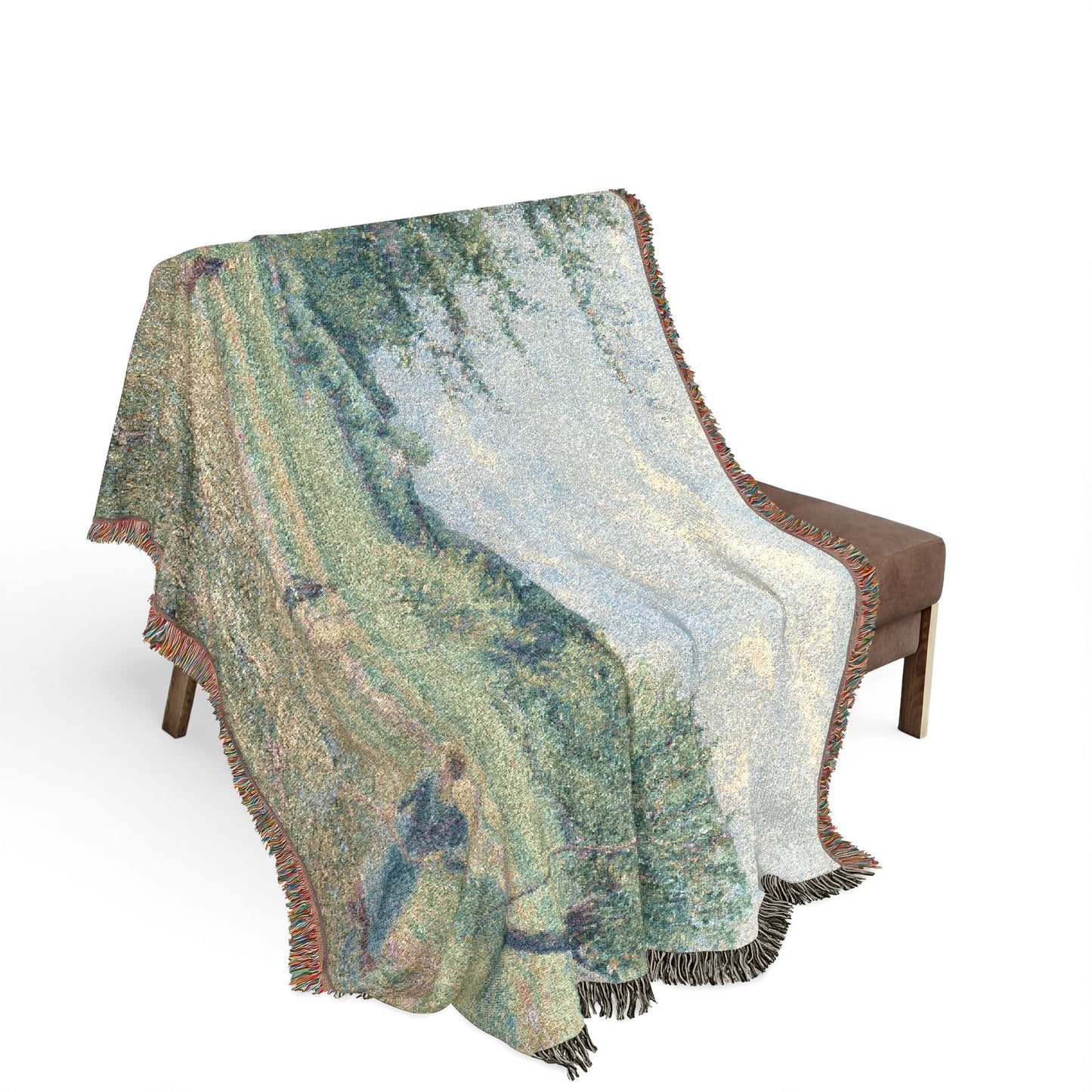 Camille Pissarro - Haymaking at Éragny | Woven Tapestry Blanket