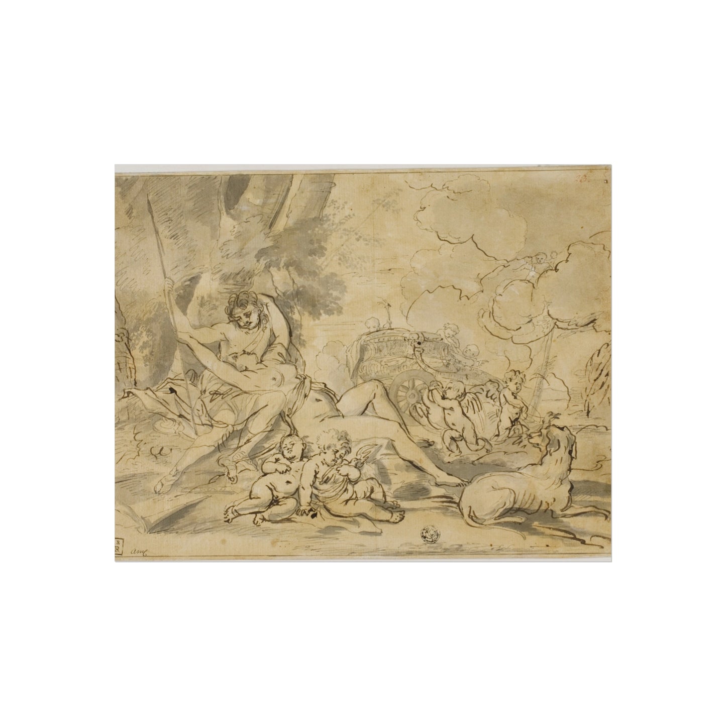 Nicolas Poussin - Figures, Chariot and Dog | Fine Art Poster