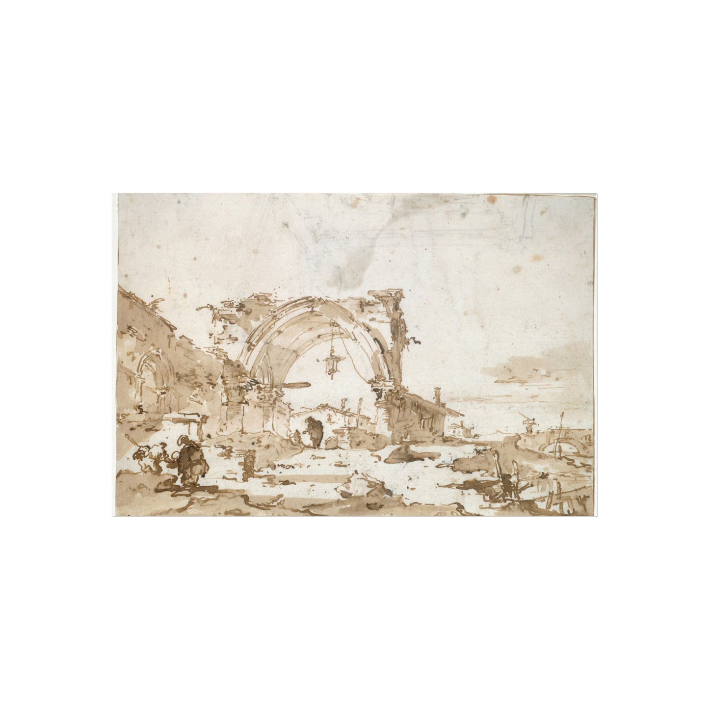 Francesco Guardi - A Capriccio with a Ruined Gothic Arch | Fine Art Poster