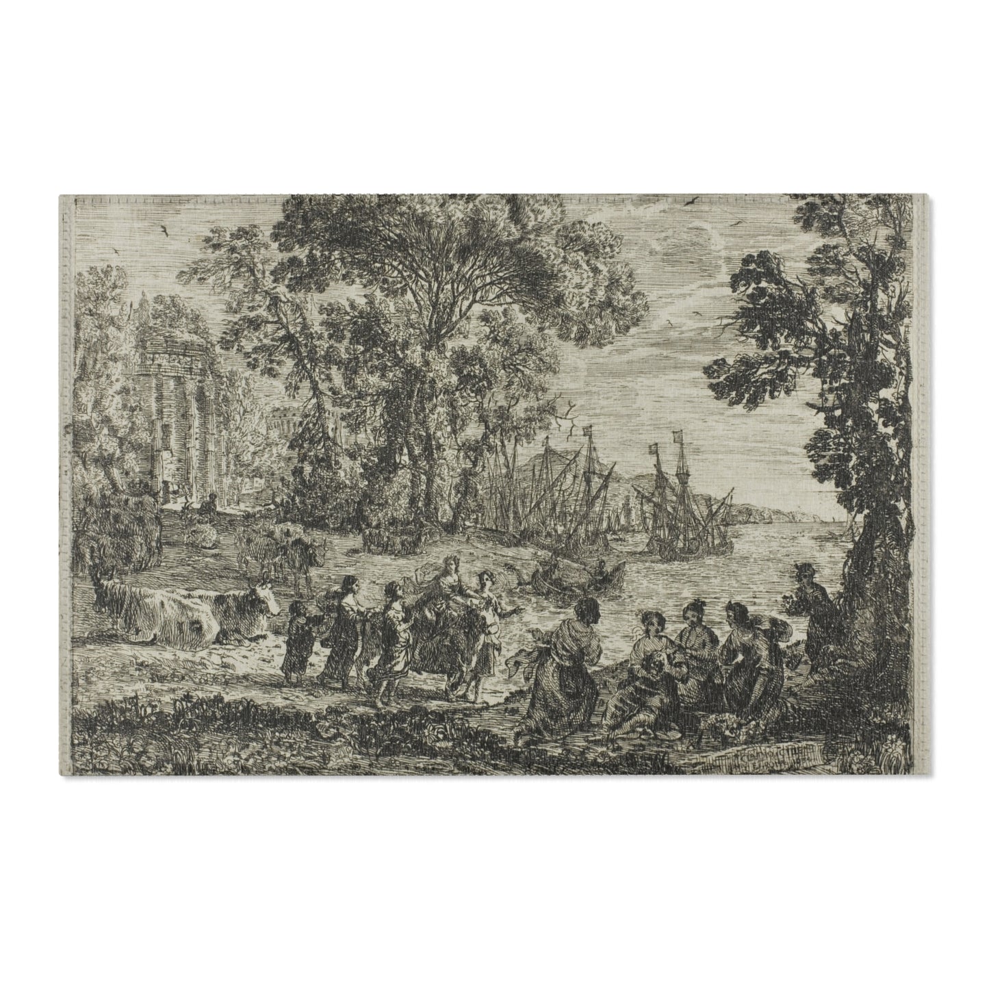 Claude Lorrain - The Rape of Europa | Area Rug