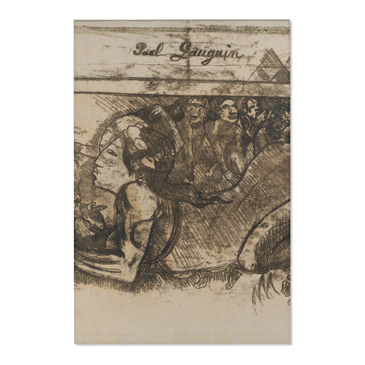 Paul Gauguin - Woman with a Cat | Area Rug