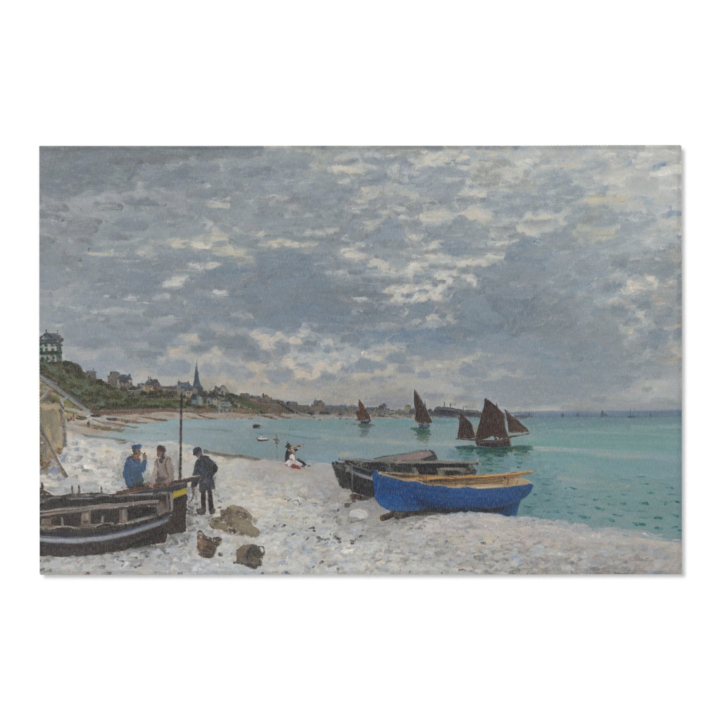 Claude Monet - The Beach at Sainte-Adresse | Area Rug