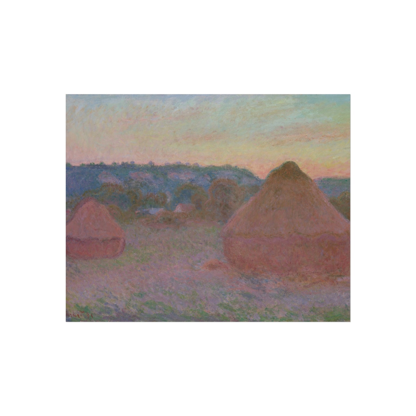 Claude Monet - Stacks of Wheat (End of Day, Autumn) | Fine Art Poster