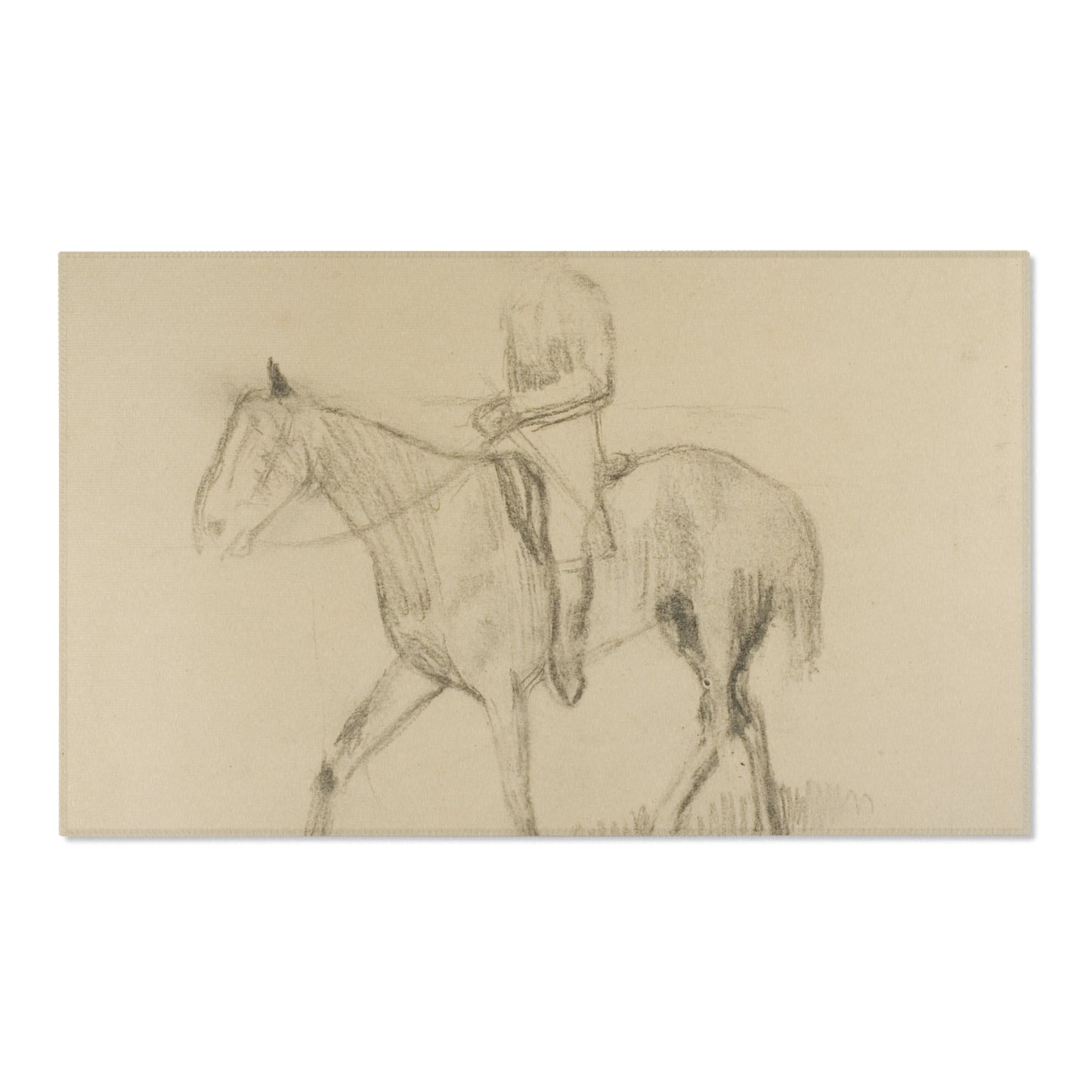 Hilaire Germain Edgar Degas - Horse and Rider | Area Rug