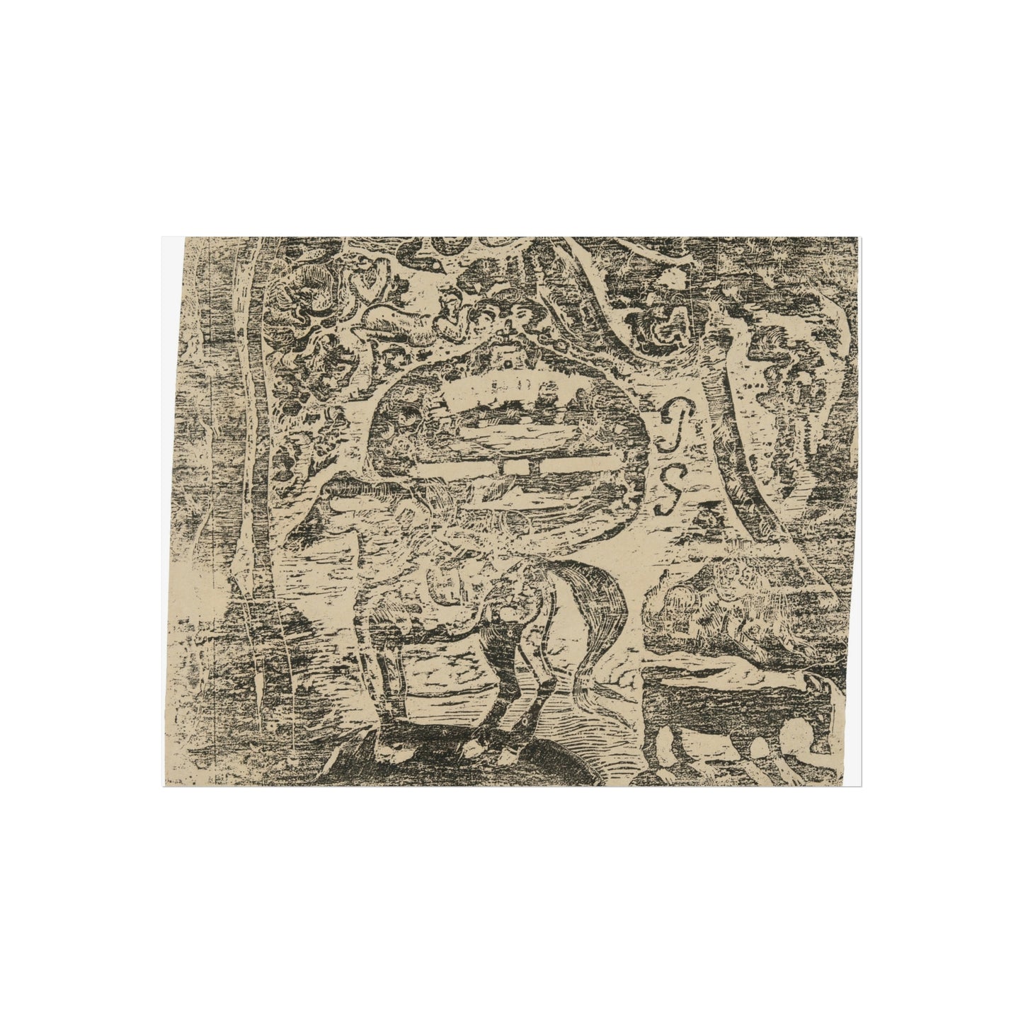 Paul Gauguin - Horse, with Other Animals and Ornaments | Fine Art Poster
